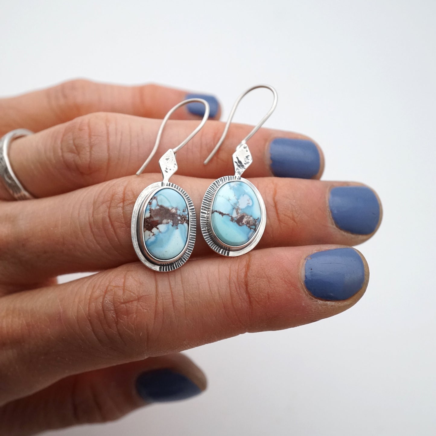 dream dangles- lavender turquoise + silver - Lumenrose
