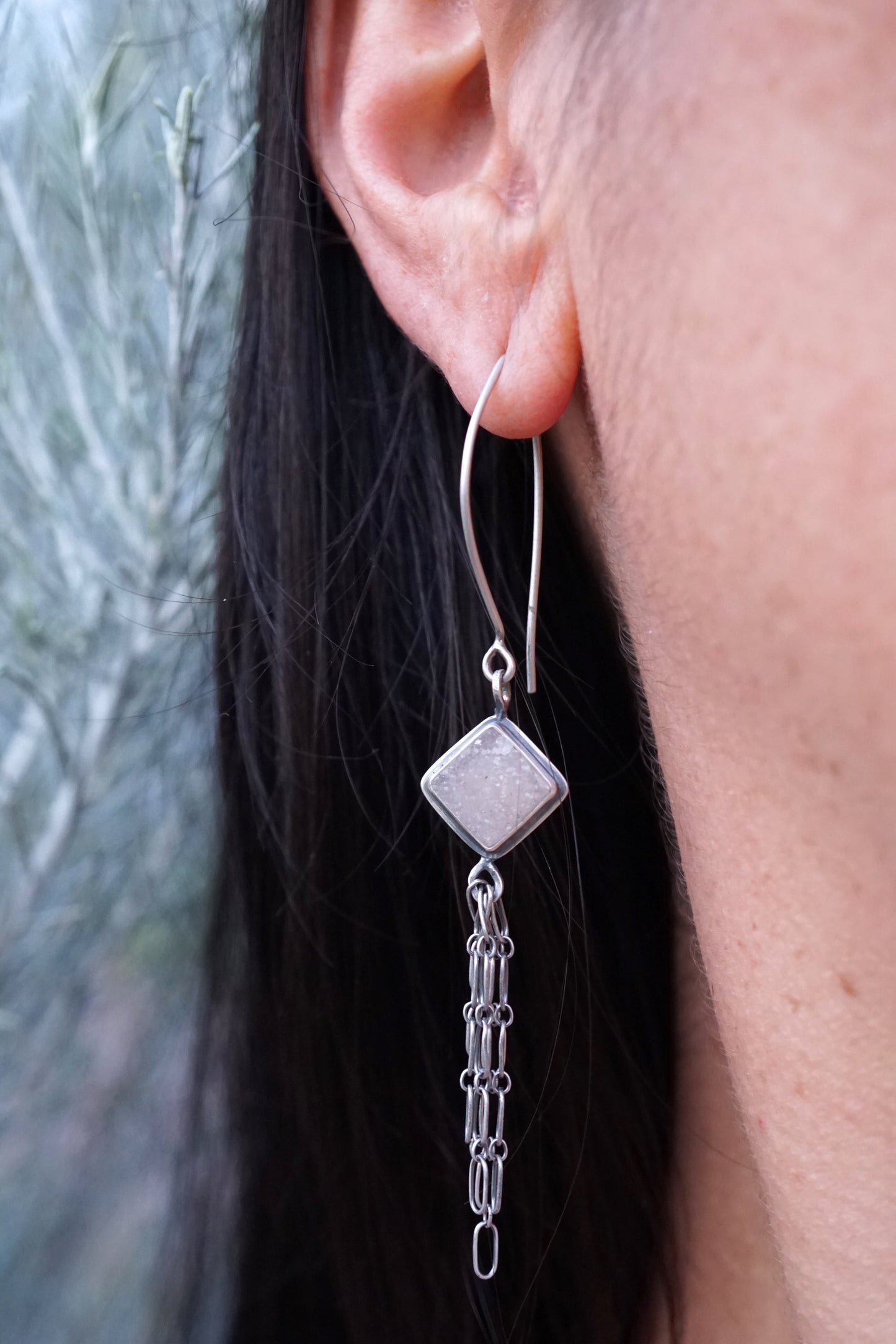 druzy dangle earrings - Lumenrose