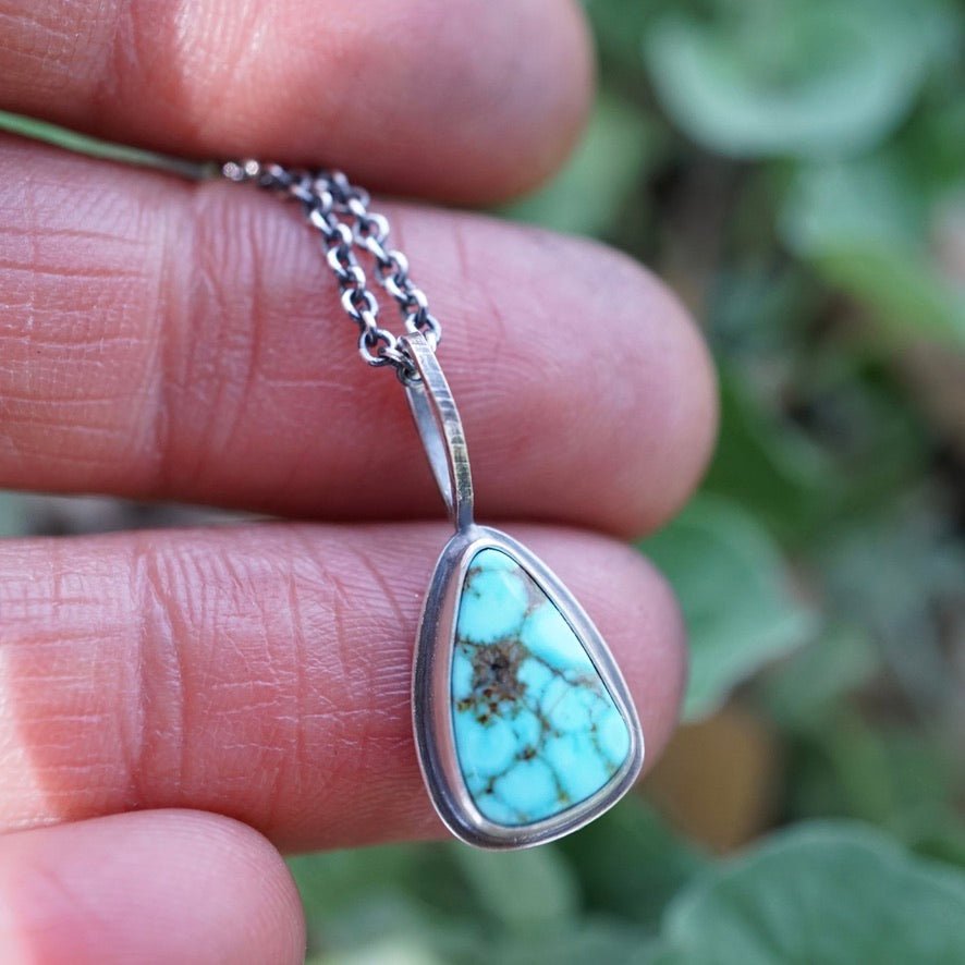 everyday necklace with kingman turquoise - Lumenrose