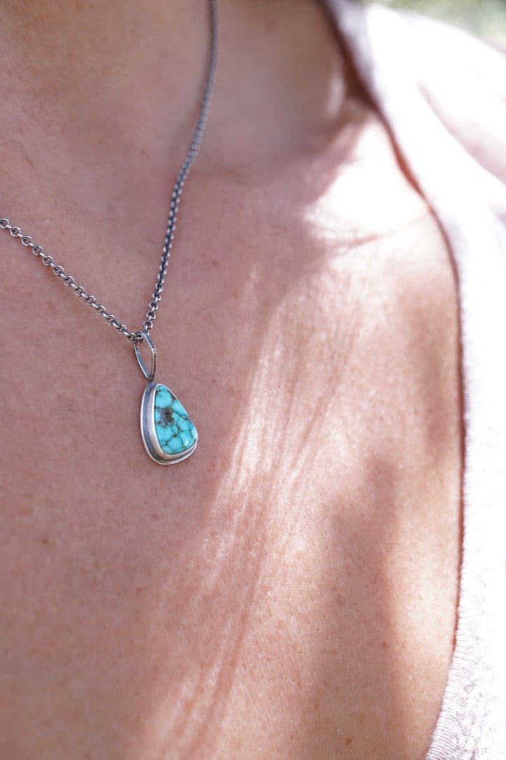 everyday necklace with kingman turquoise - Lumenrose