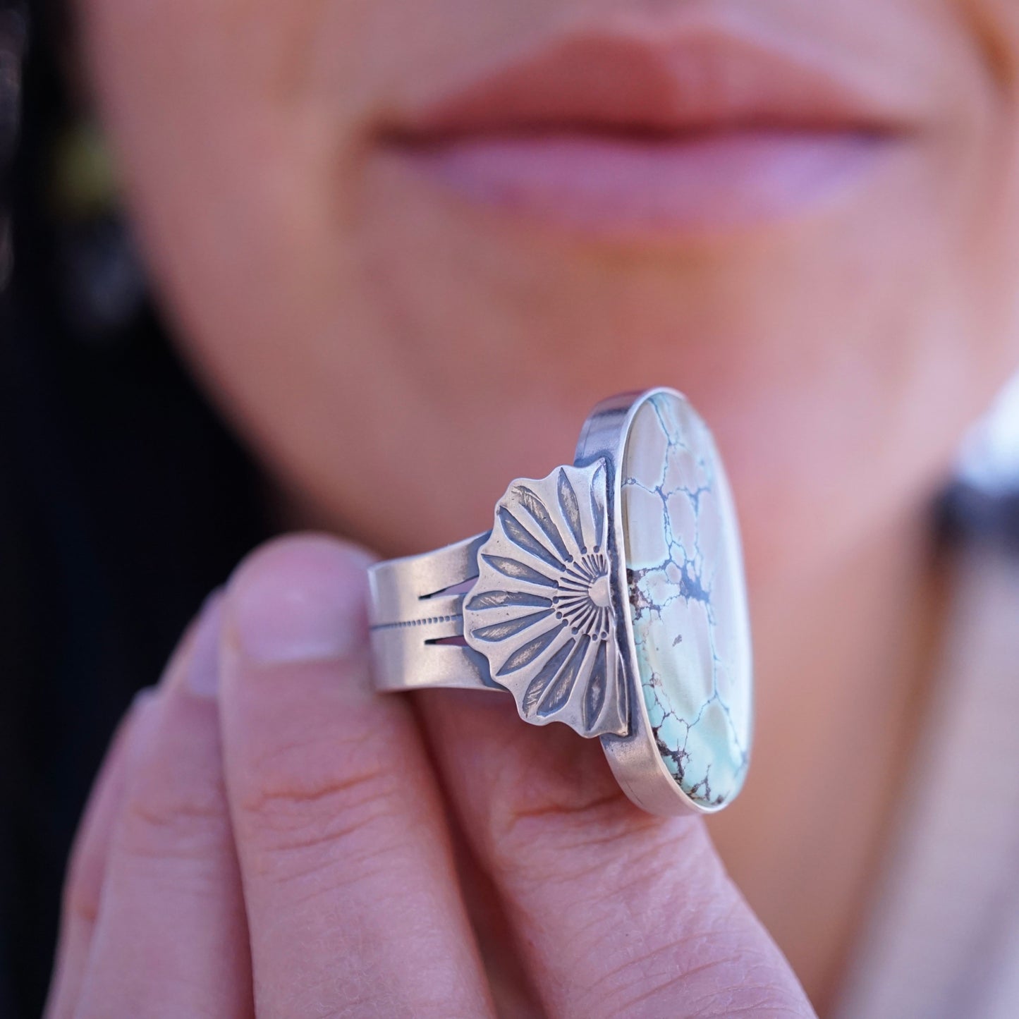 GIVE HER FLOWERS power ring - size 9.25 - Lumenrose