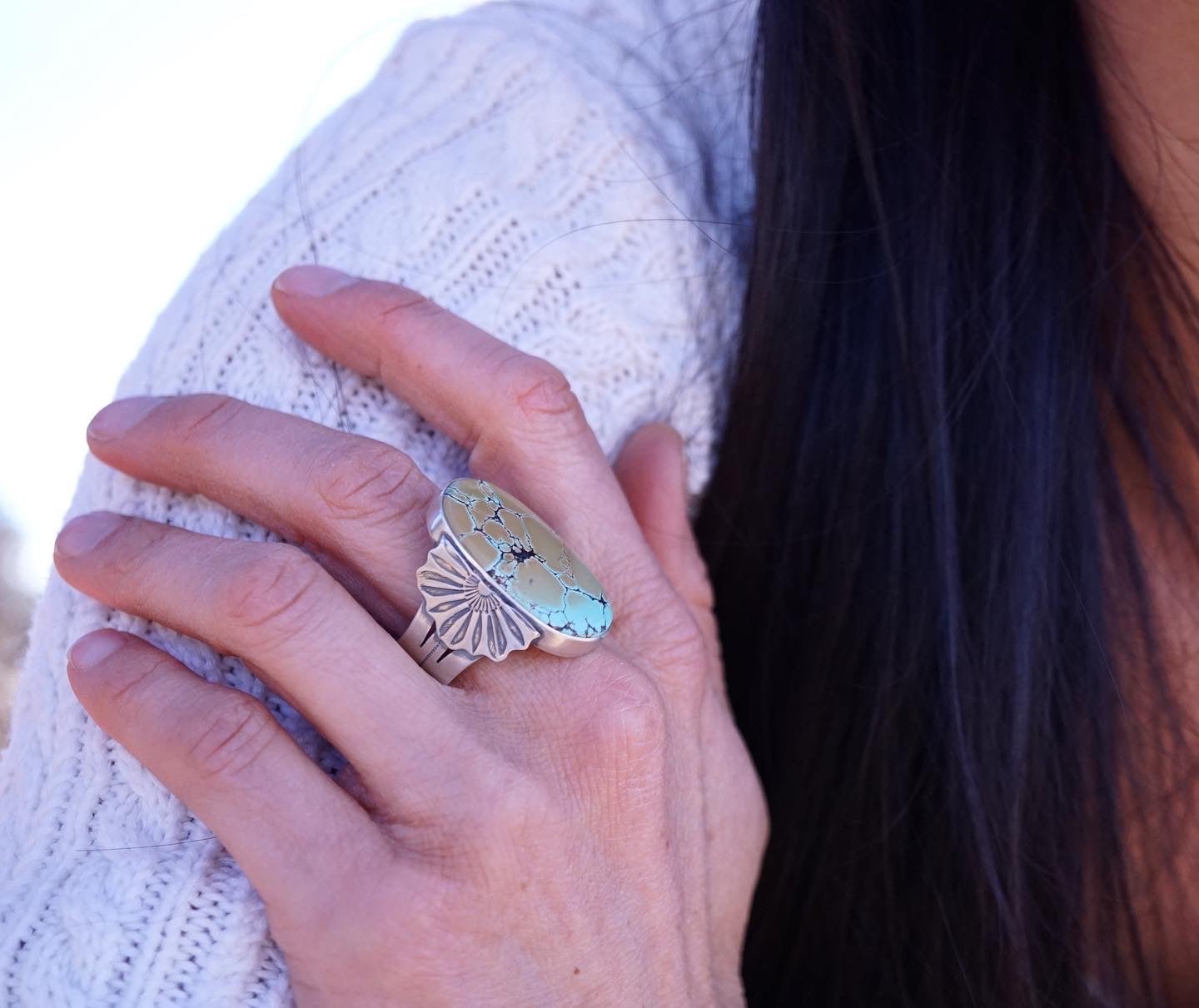 GIVE HER FLOWERS power ring - size 9.25 - Lumenrose