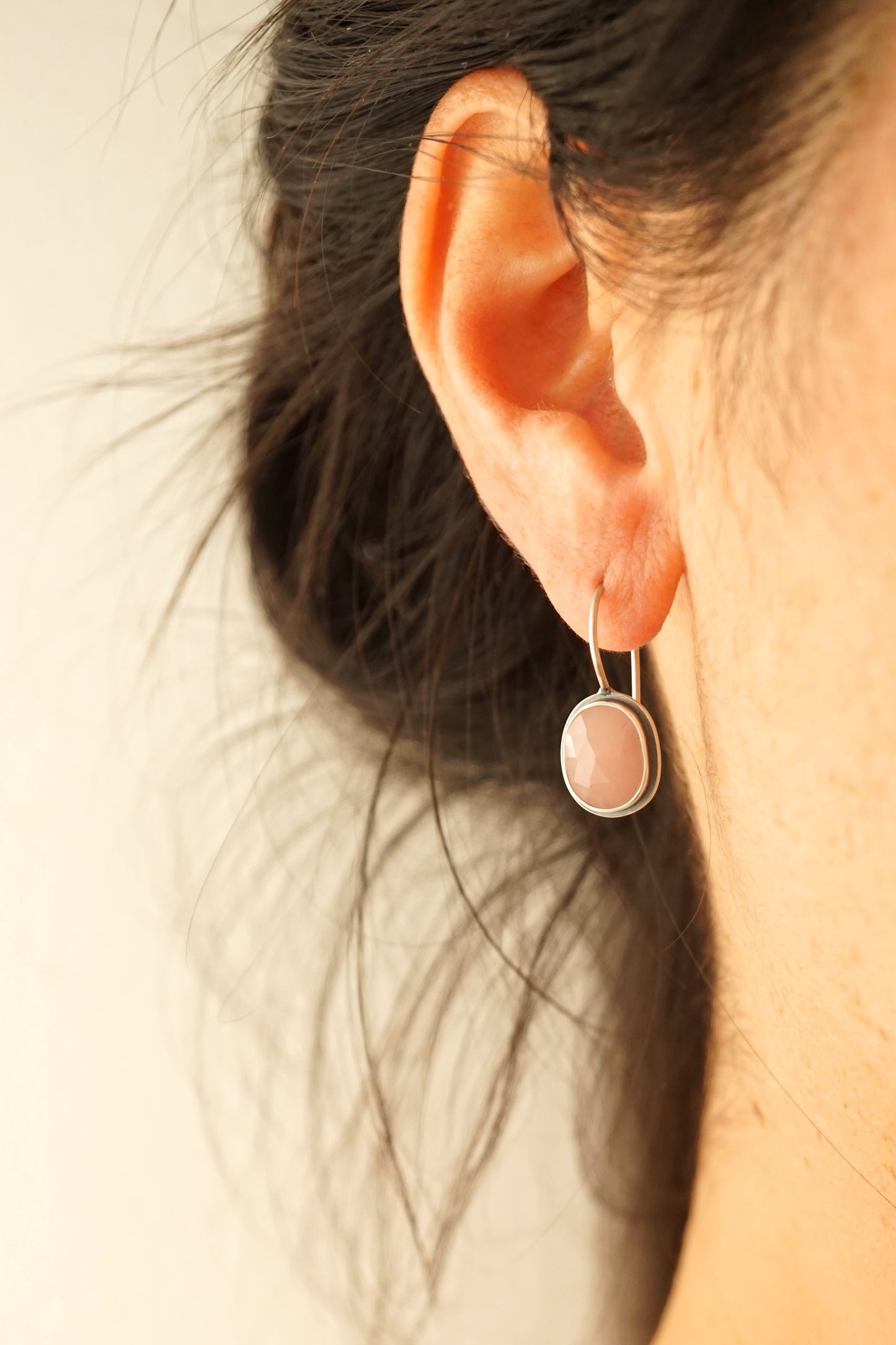 guava quartz shortie dangles - Lumenrose