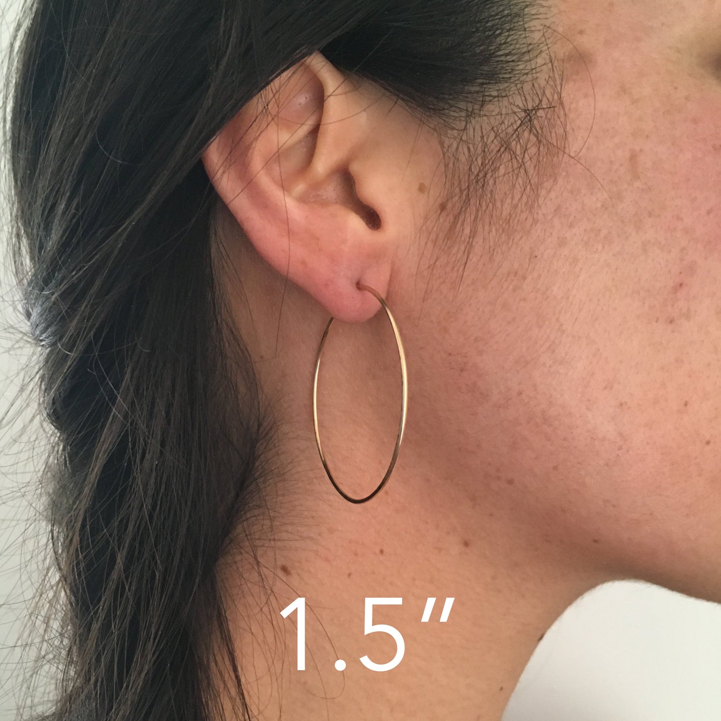 hammered hoop earrings - 3 sizes, silver or 14k goldfill - Lumenrose