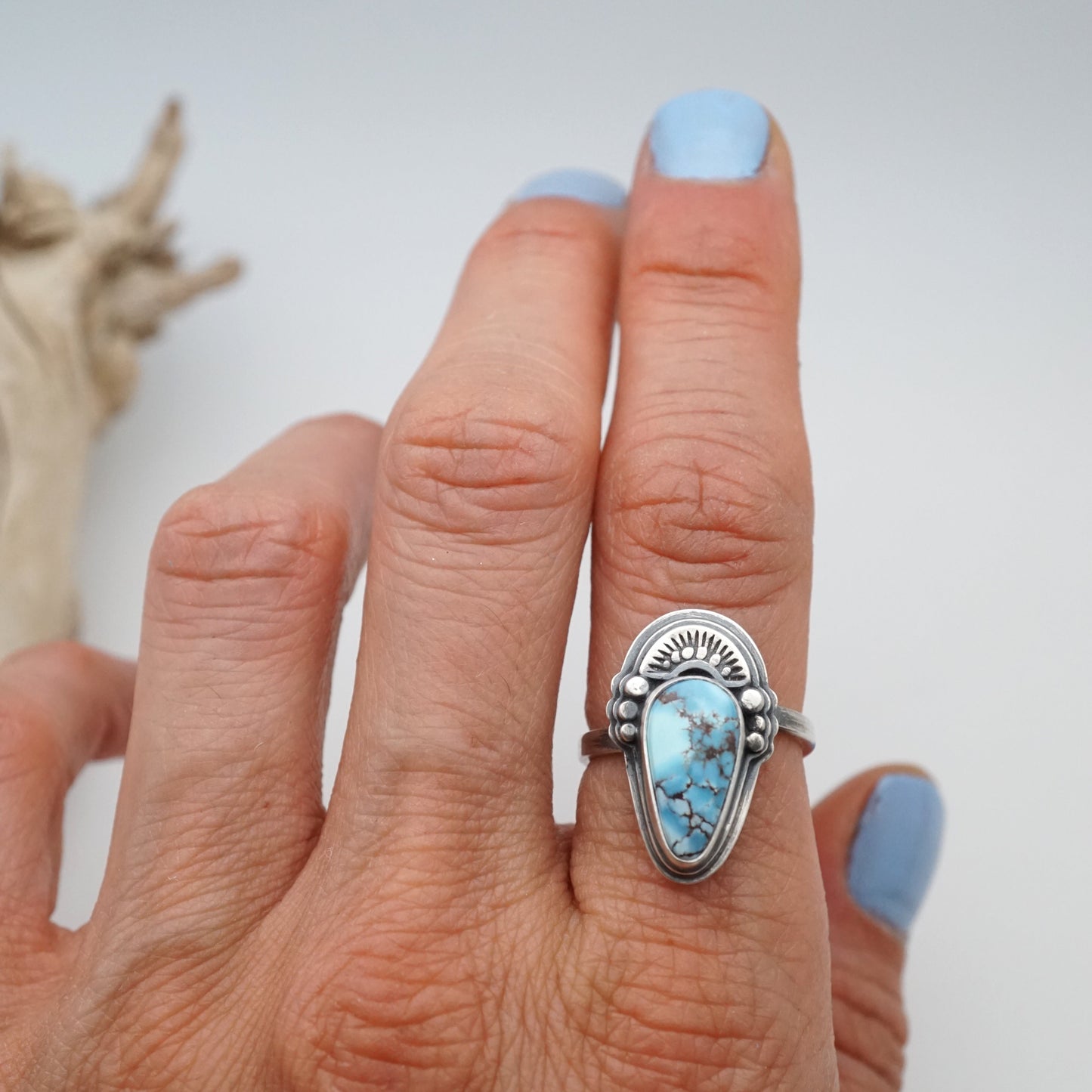 high grade lavender turquoise ring - size 6 - Lumenrose