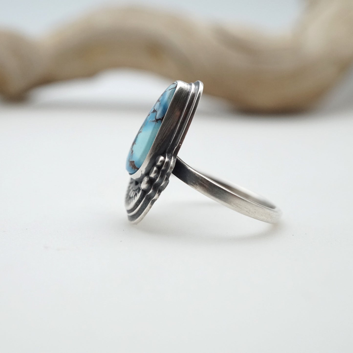 high grade lavender turquoise ring - size 6 - Lumenrose