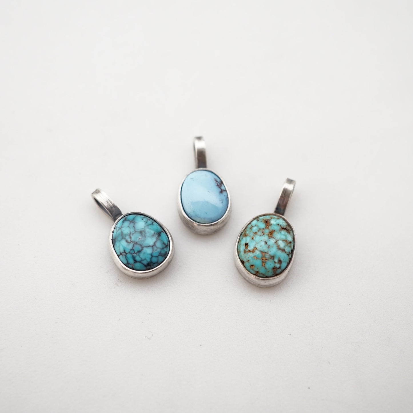 high grade turquoise pebble charms - no chain included - Lumenrose