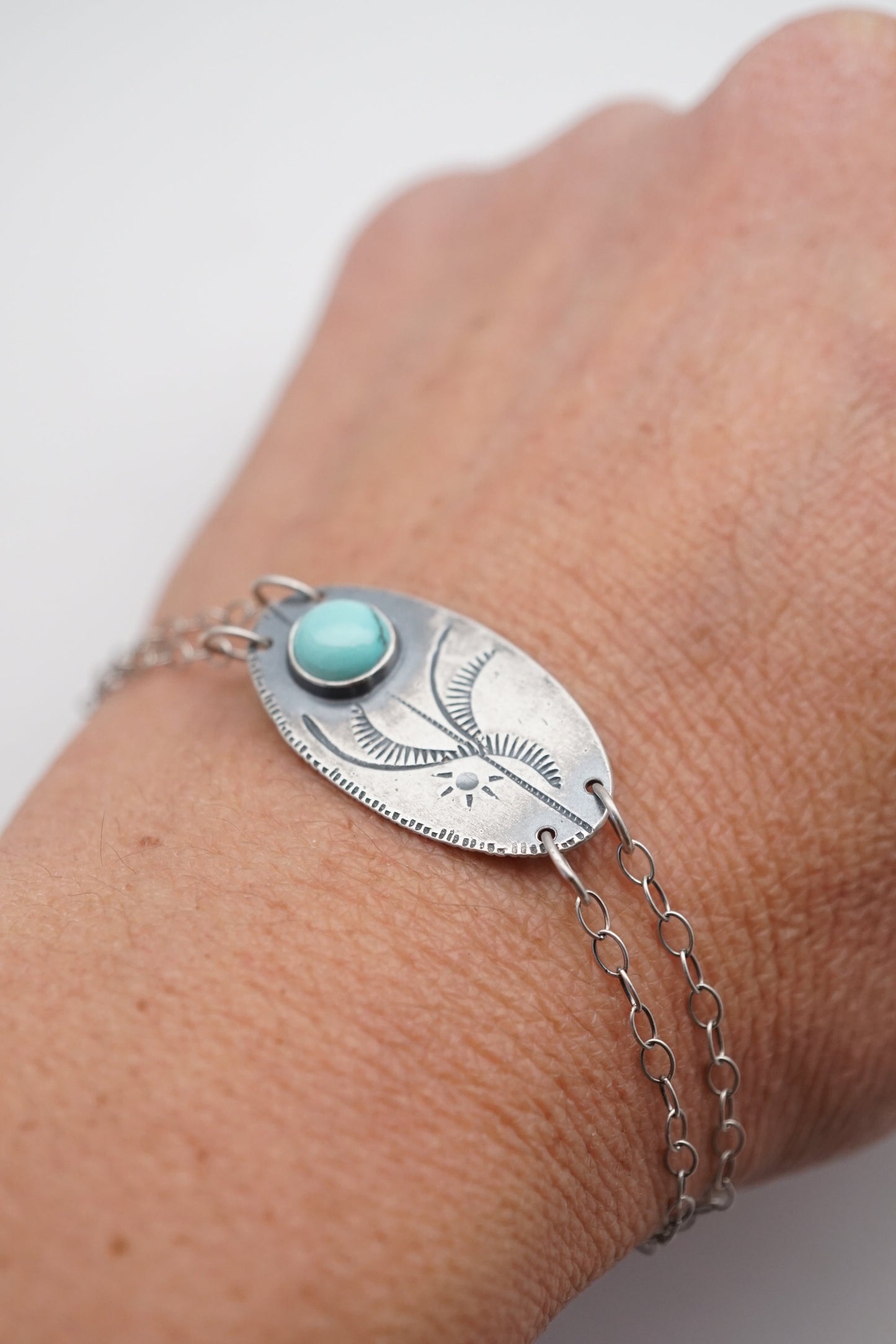 i will speak up bracelet - cheyenne turquoise - sm/med - Lumenrose
