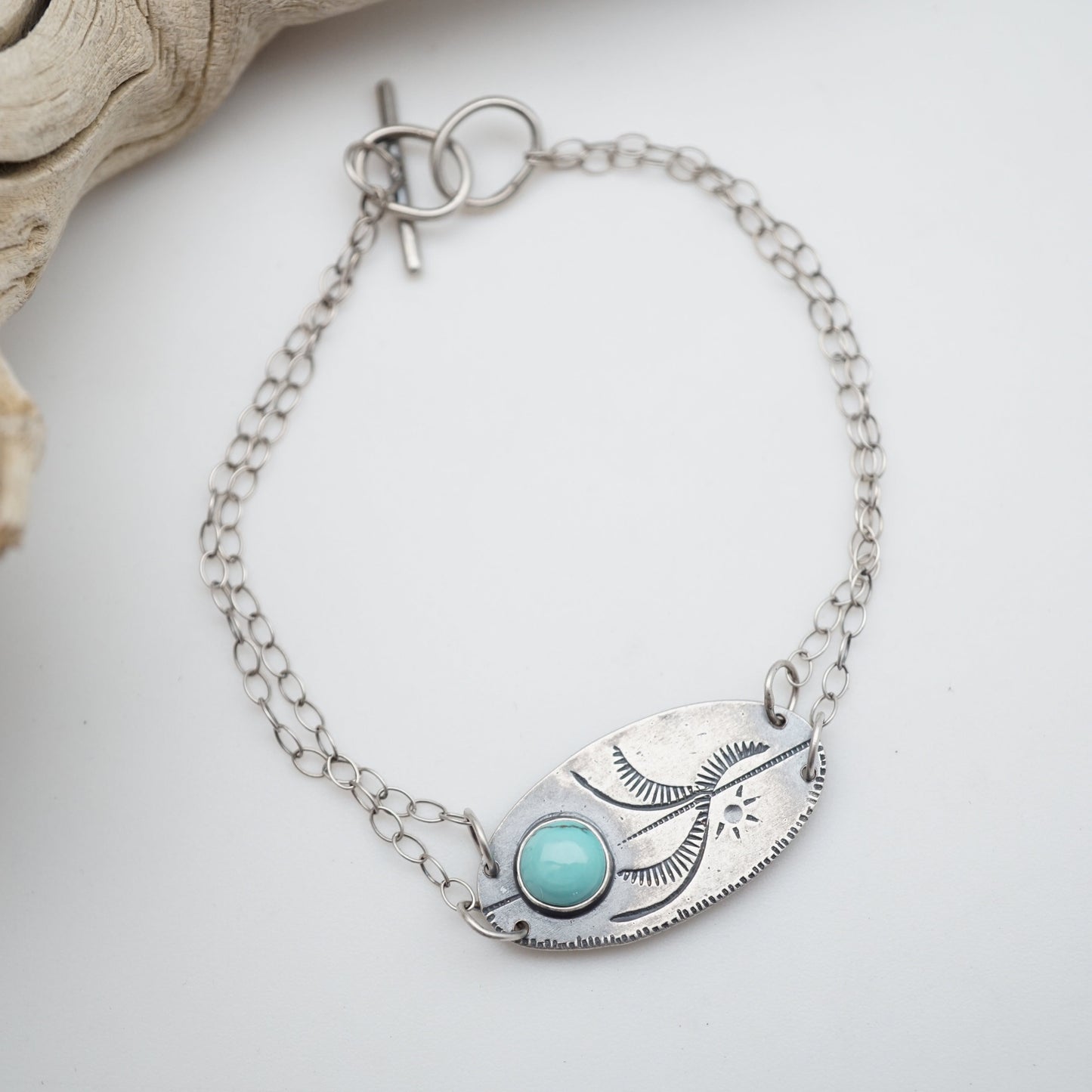 i will speak up bracelet - cheyenne turquoise - sm/med - Lumenrose