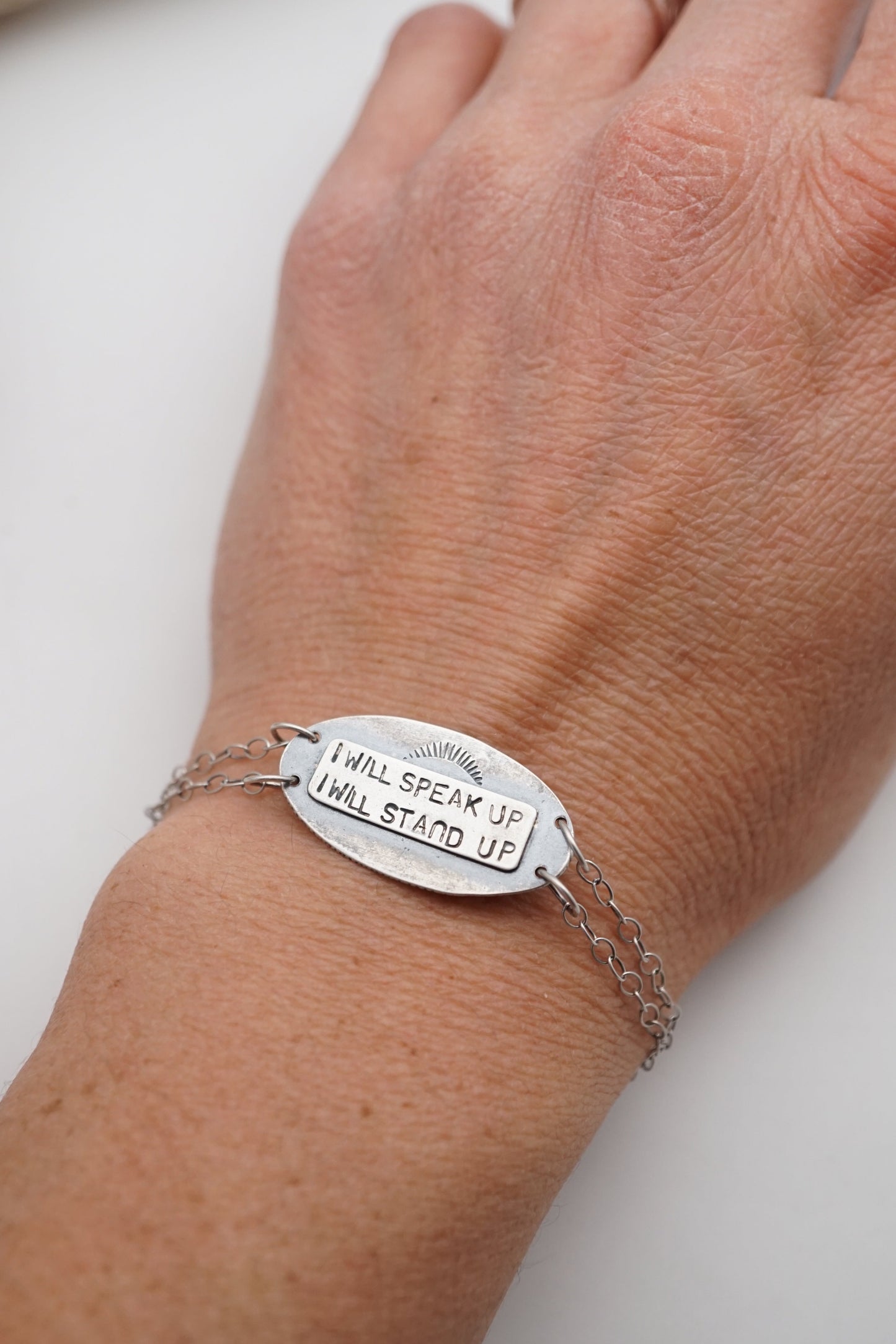 i will speak up bracelet - cheyenne turquoise - sm/med - Lumenrose