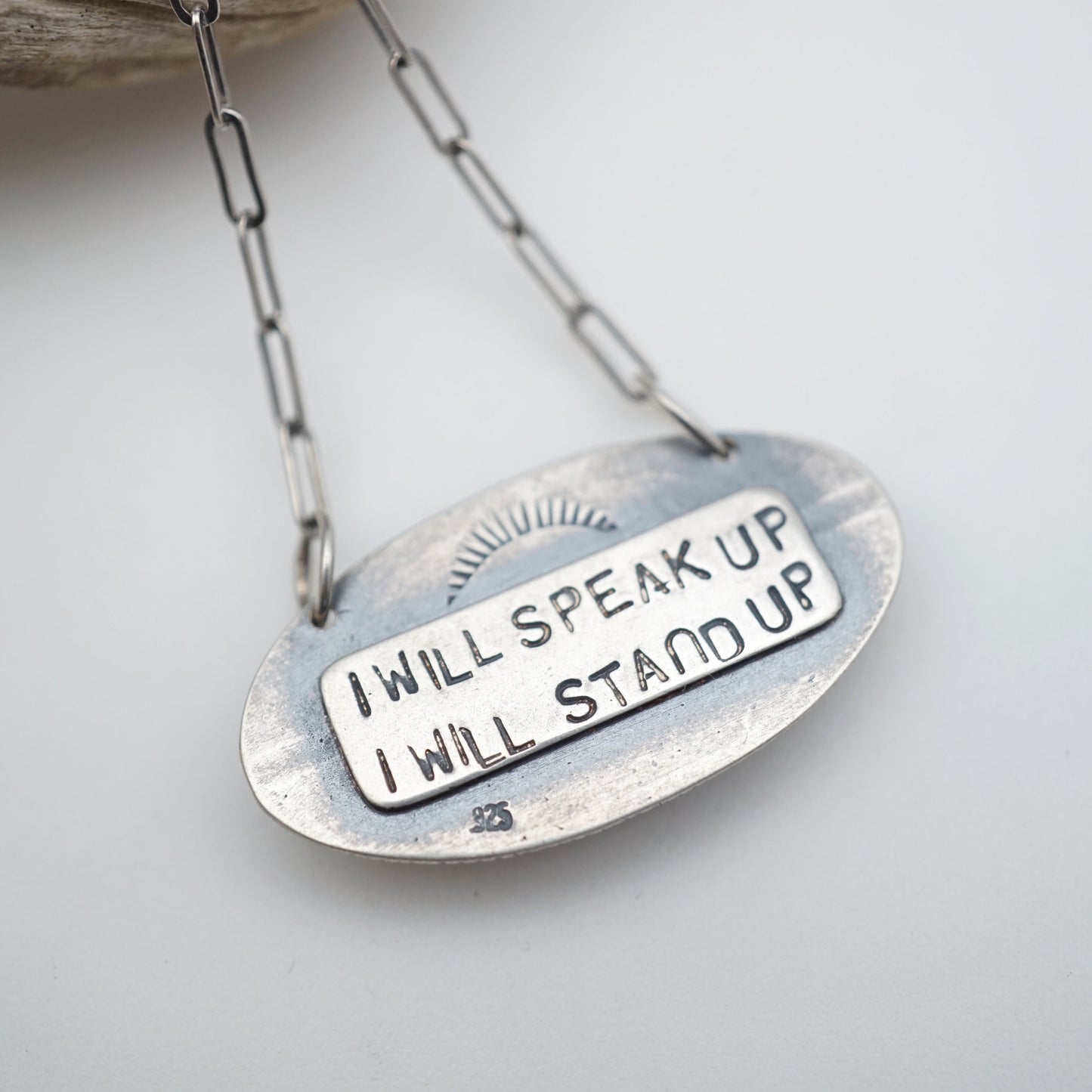 i will speak up necklace #4 - high grade cheyenne turquoise - Lumenrose
