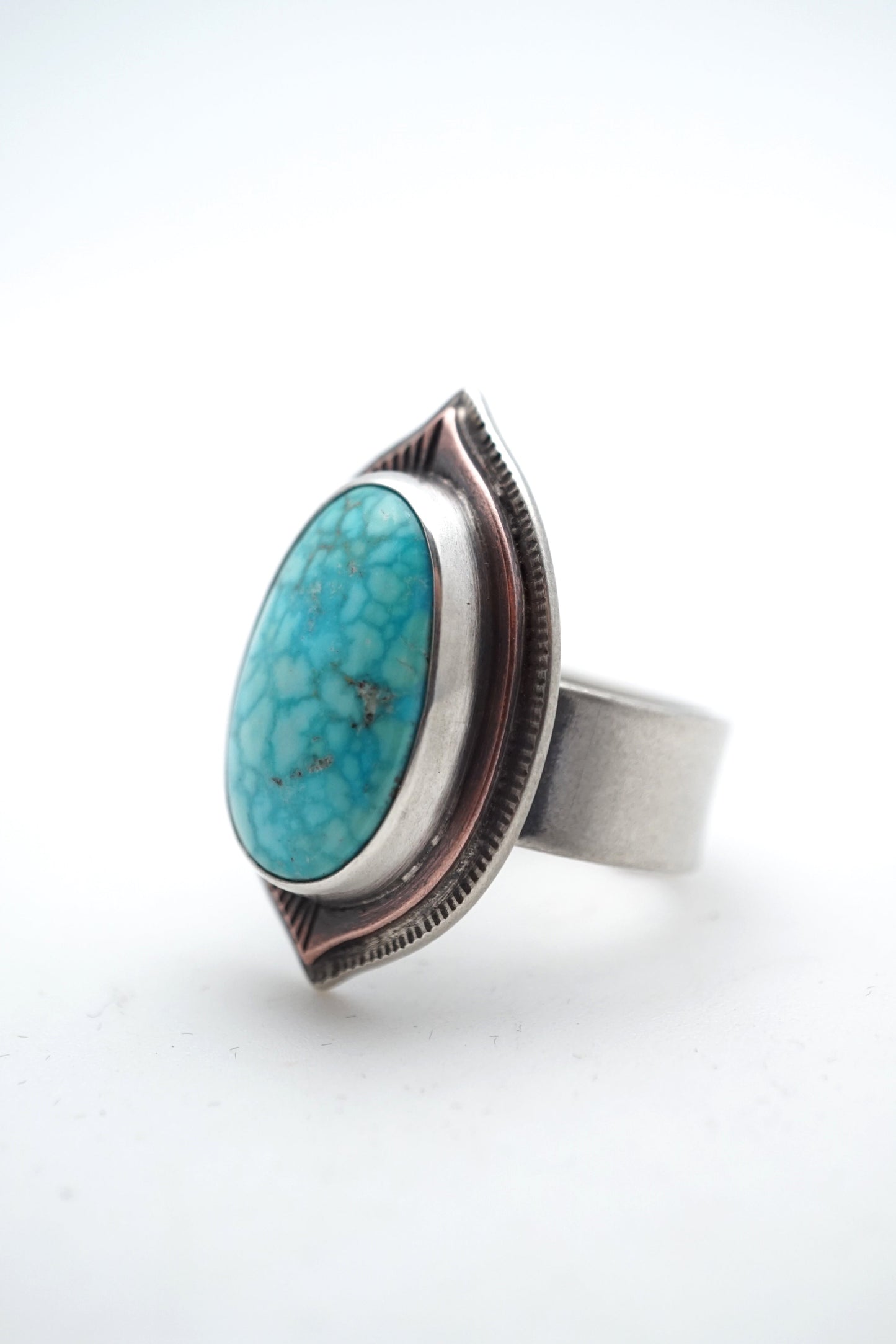 kingman turquoise ring - size 8 - Lumenrose