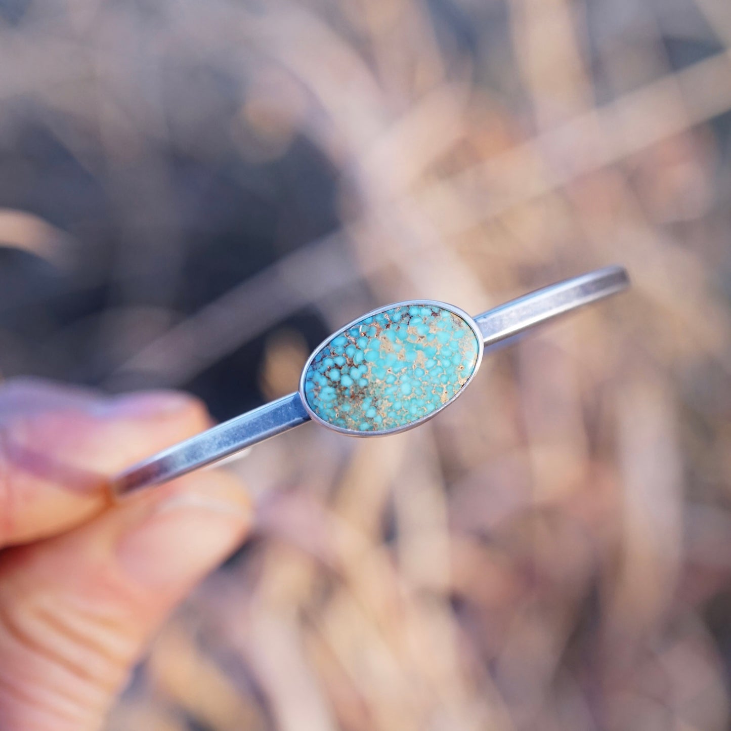 kingman turquoise + sterling cuff #2 - Lumenrose