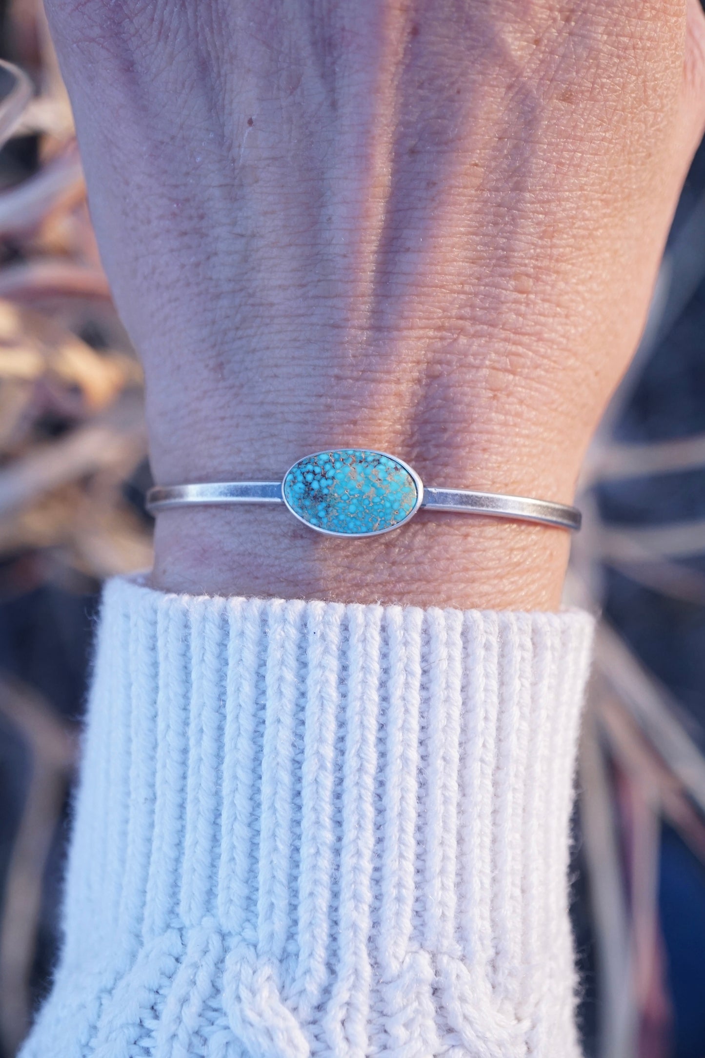 kingman turquoise + sterling cuff #2 - Lumenrose
