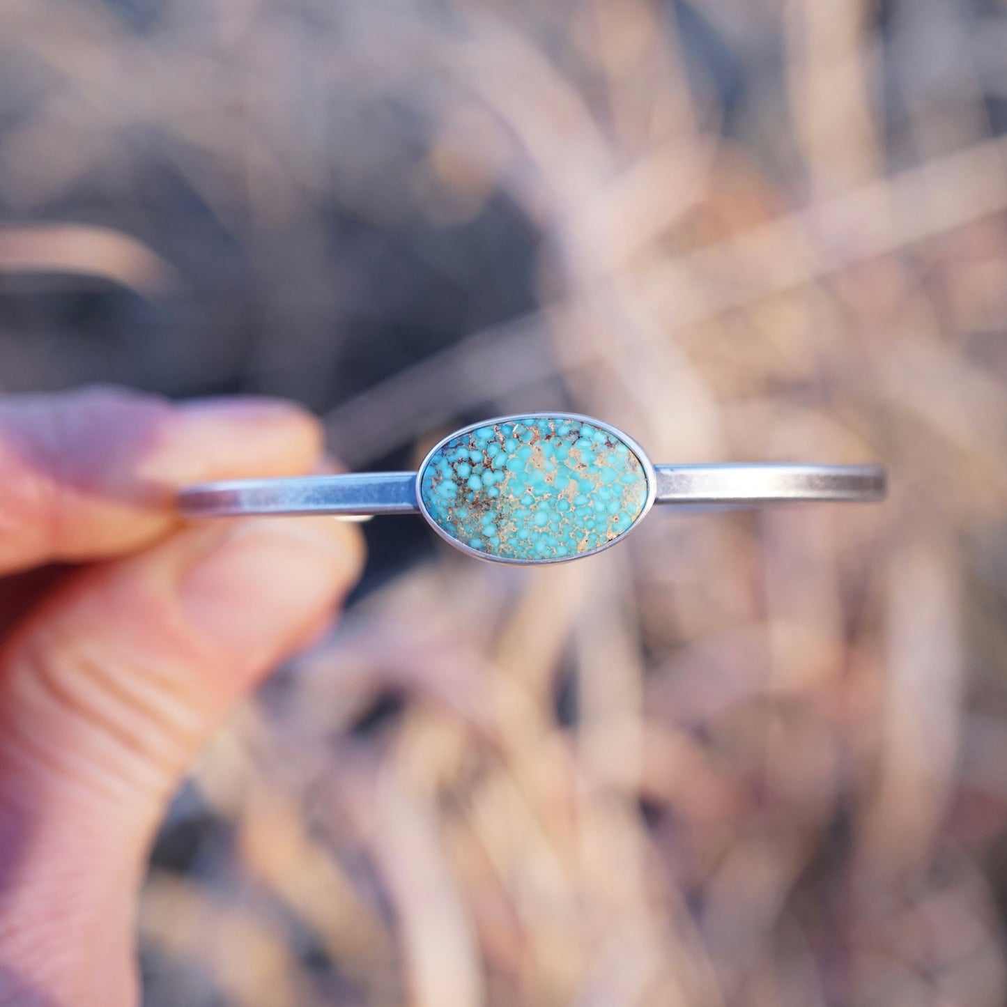 kingman turquoise + sterling cuff #2 - Lumenrose