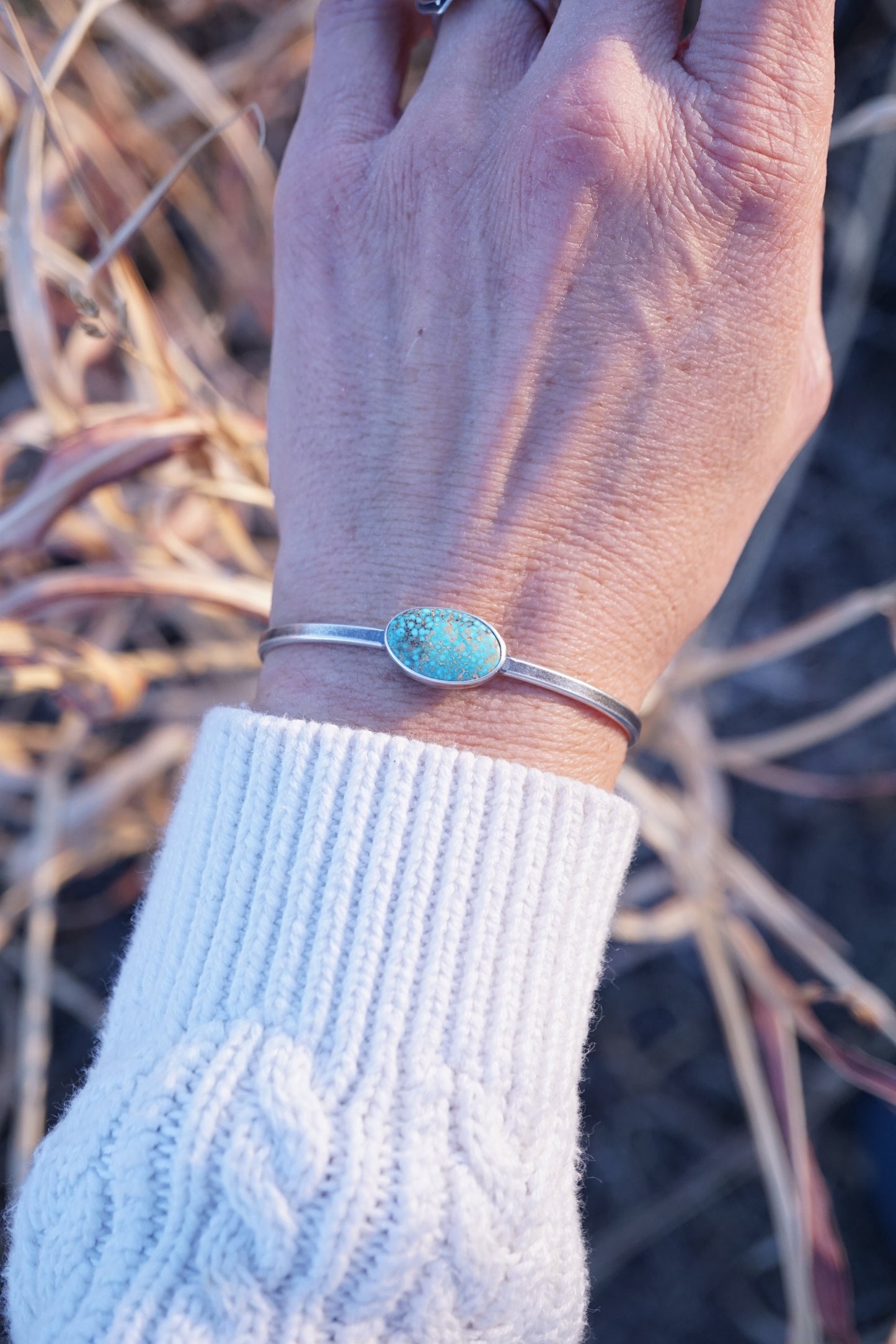 kingman turquoise + sterling cuff #2 - Lumenrose