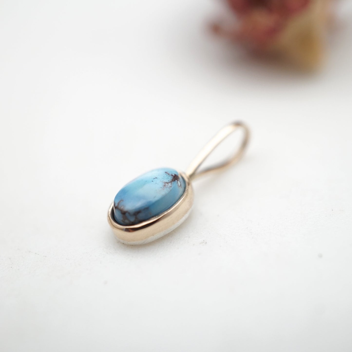 lavender turquoise pendant in 14k gold + silver - NO CHAIN INCLUDED - Lumenrose
