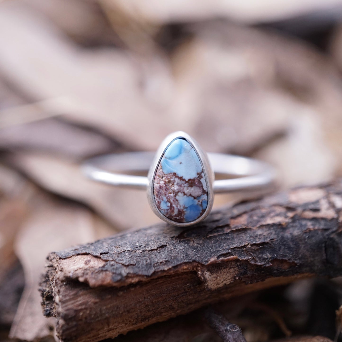 lavender turquoise stacking ring - size 10.25 - Lumenrose