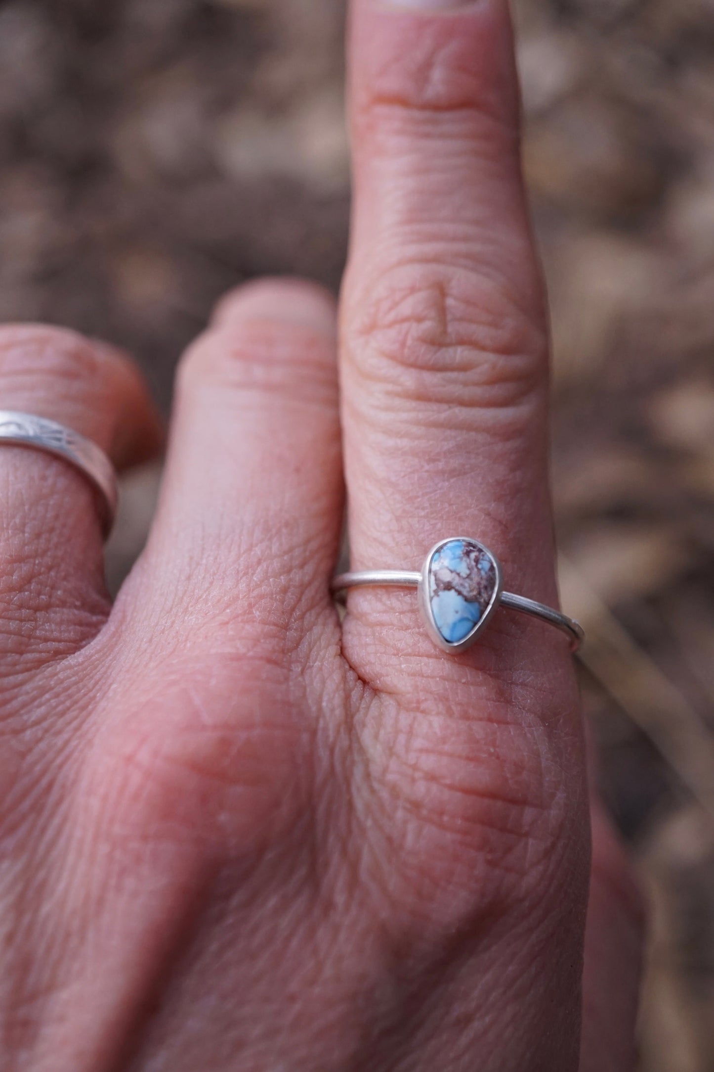 lavender turquoise stacking ring - size 10.25 - Lumenrose