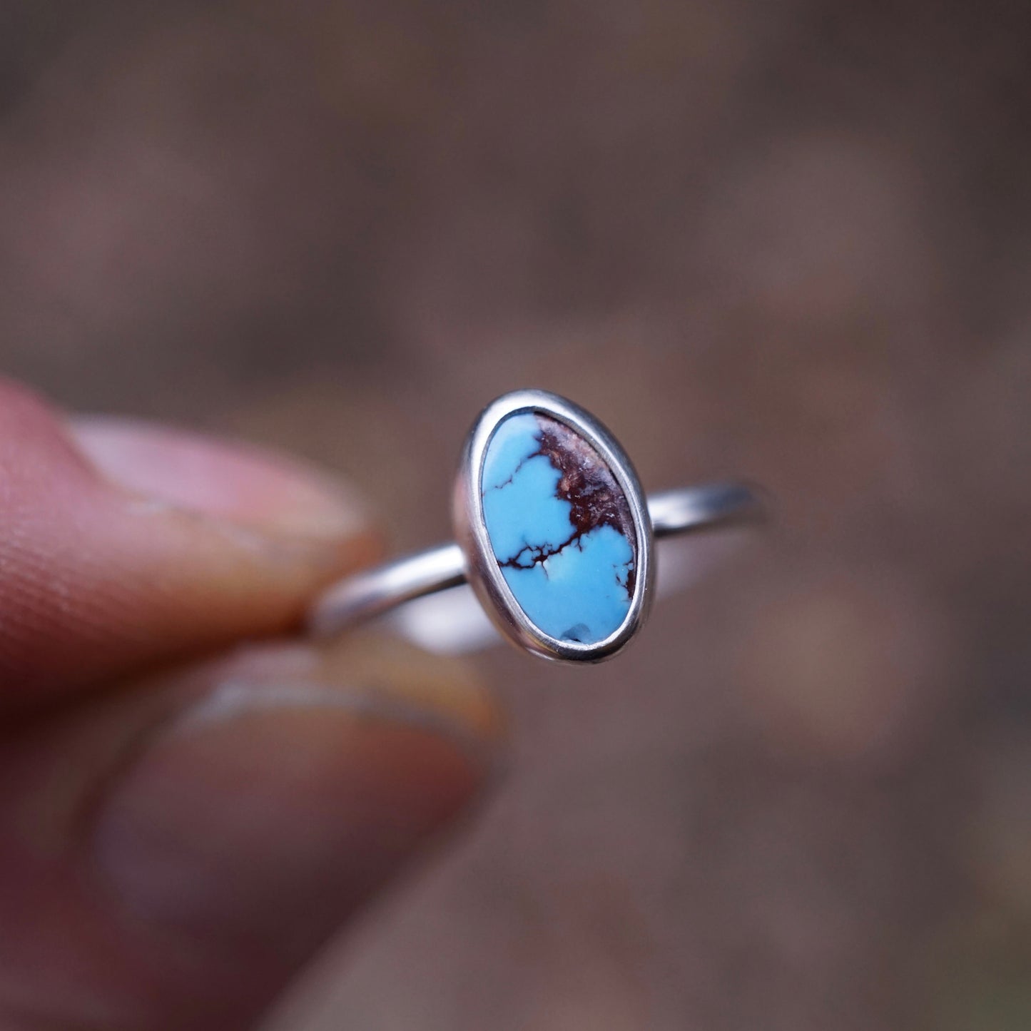 lavender turquoise stacking ring - size 6 - Lumenrose