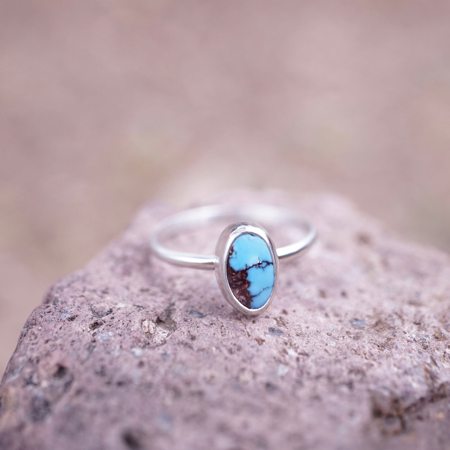 lavender turquoise stacking ring - size 6 - Lumenrose