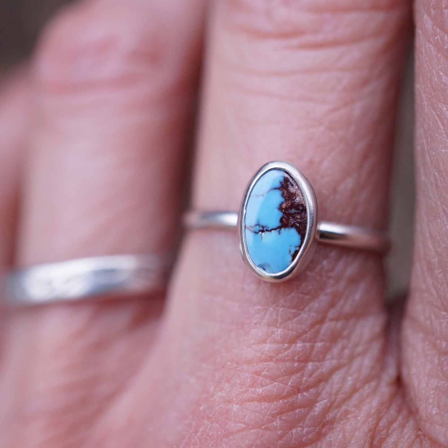 lavender turquoise stacking ring - size 6 - Lumenrose