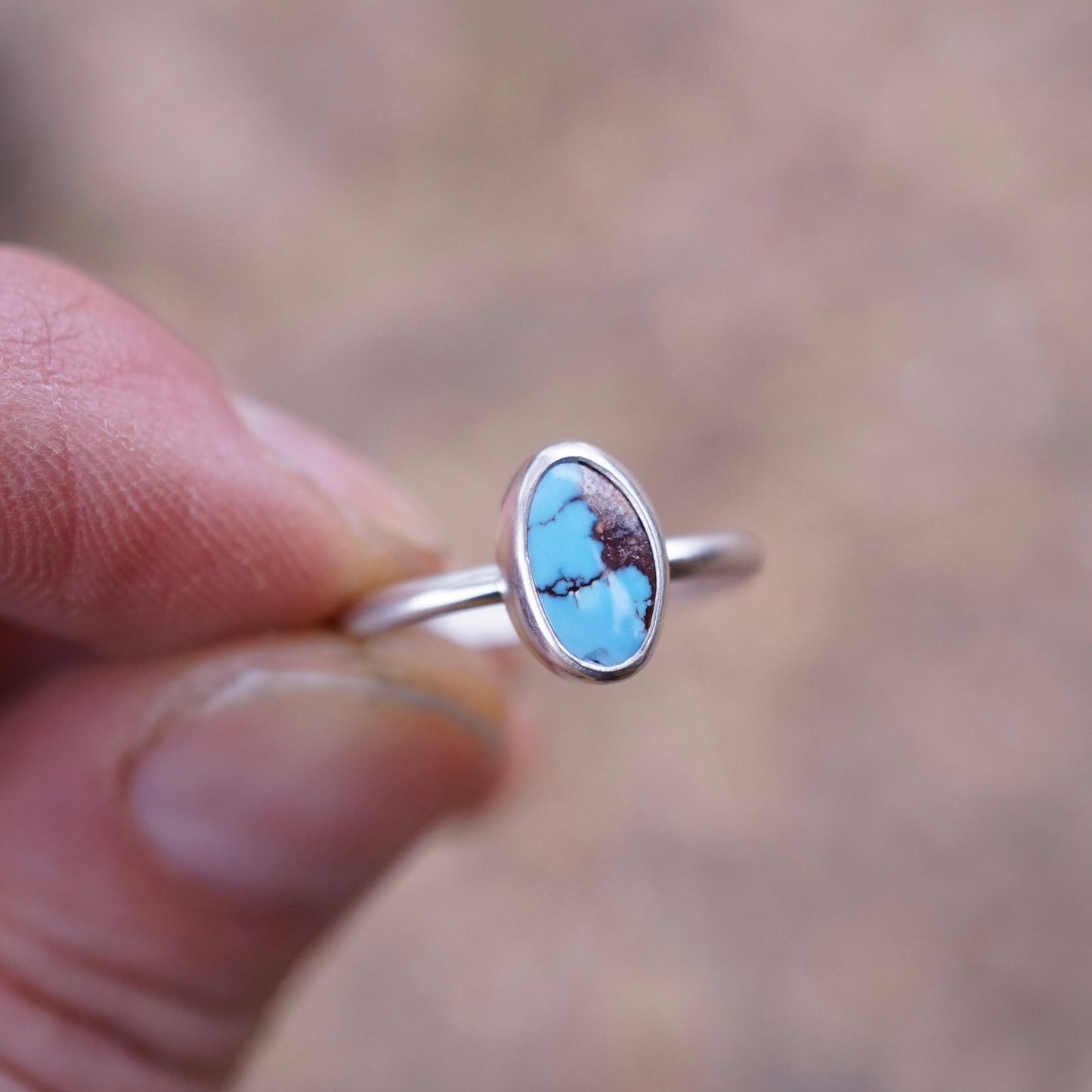 lavender turquoise stacking ring - size 6 - Lumenrose