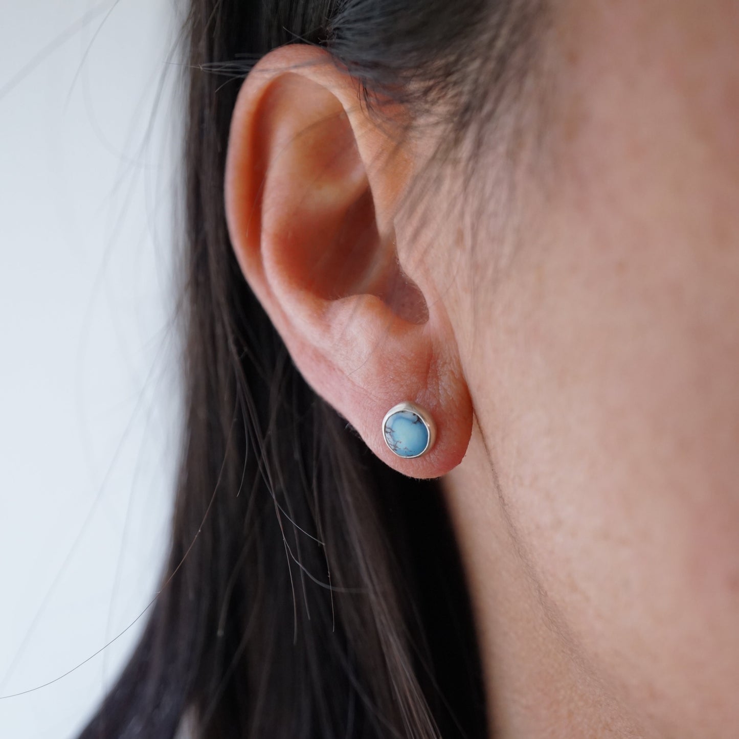 lavender turquoise tiny studs - Lumenrose