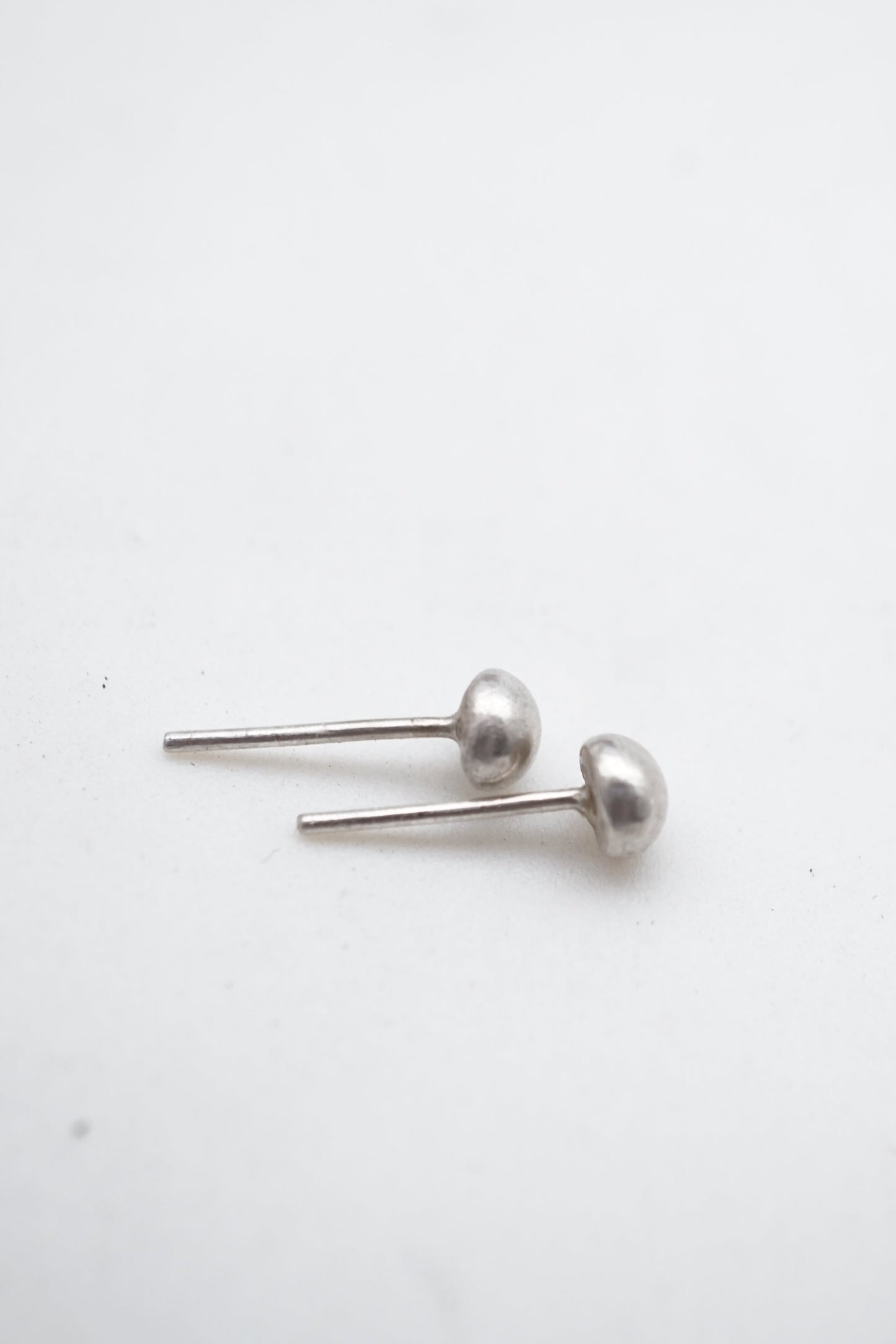 liquid silver drop studs - small - Lumenrose