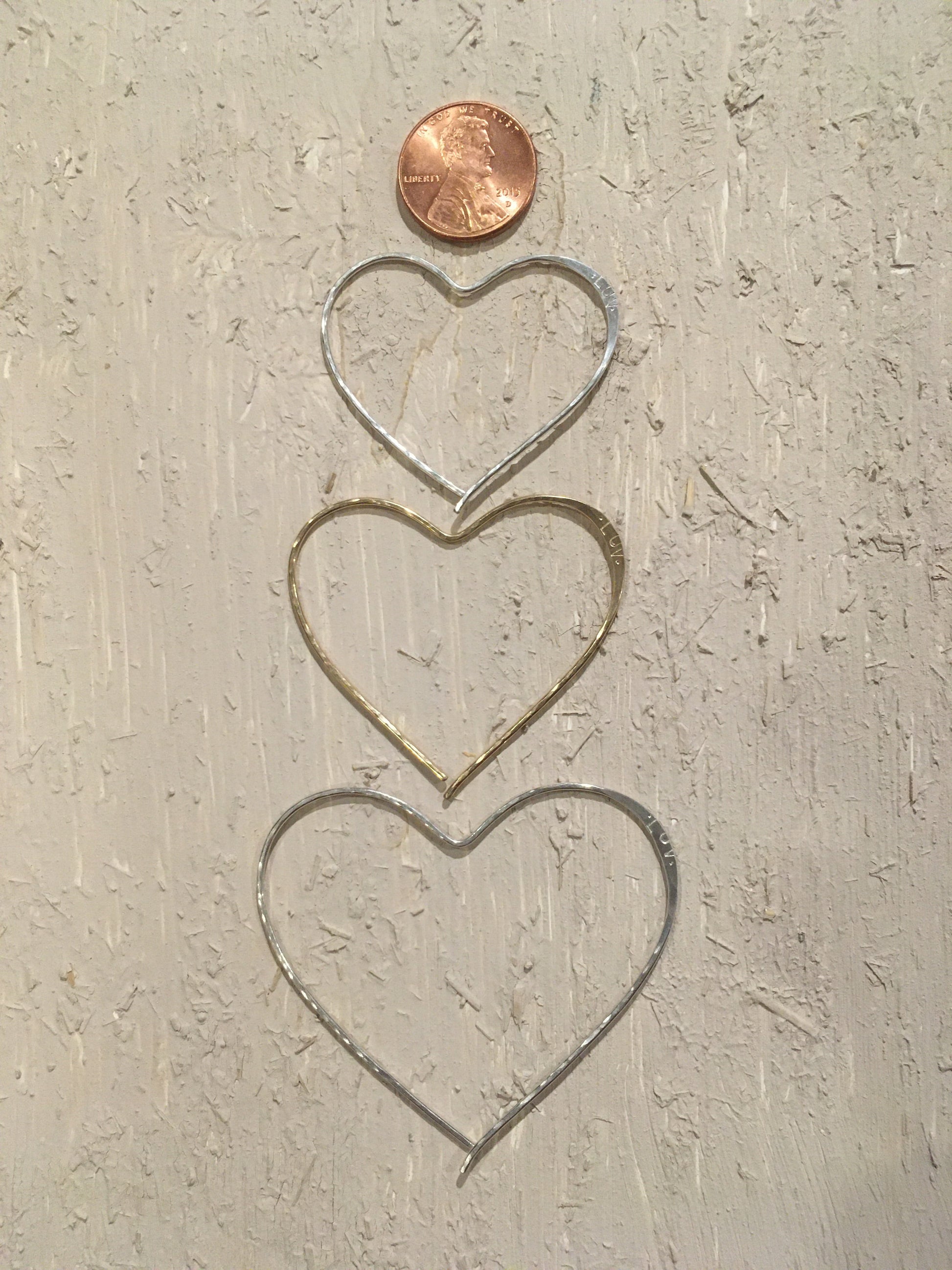 LUV heart hoops - Lumenrose