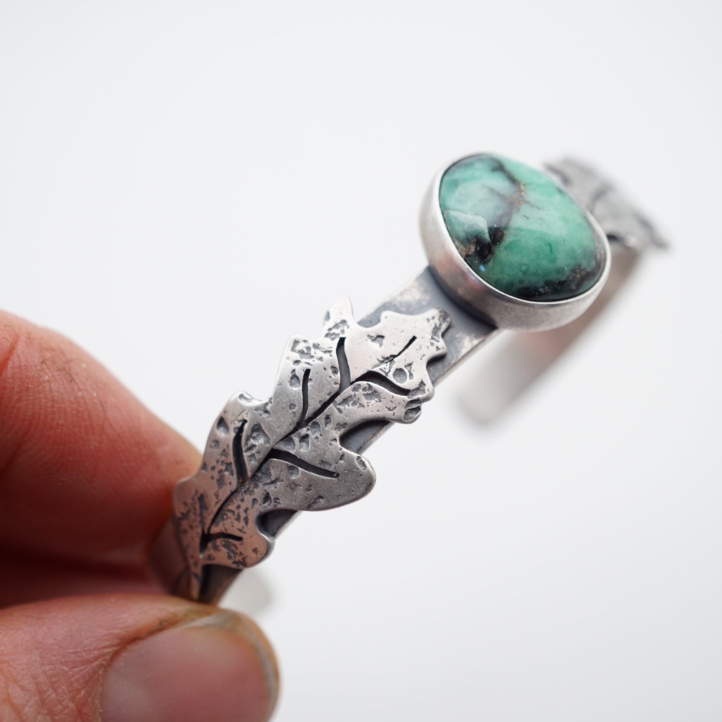 new lander chalcosiderite oak leaf cuff - xs/s - Lumenrose