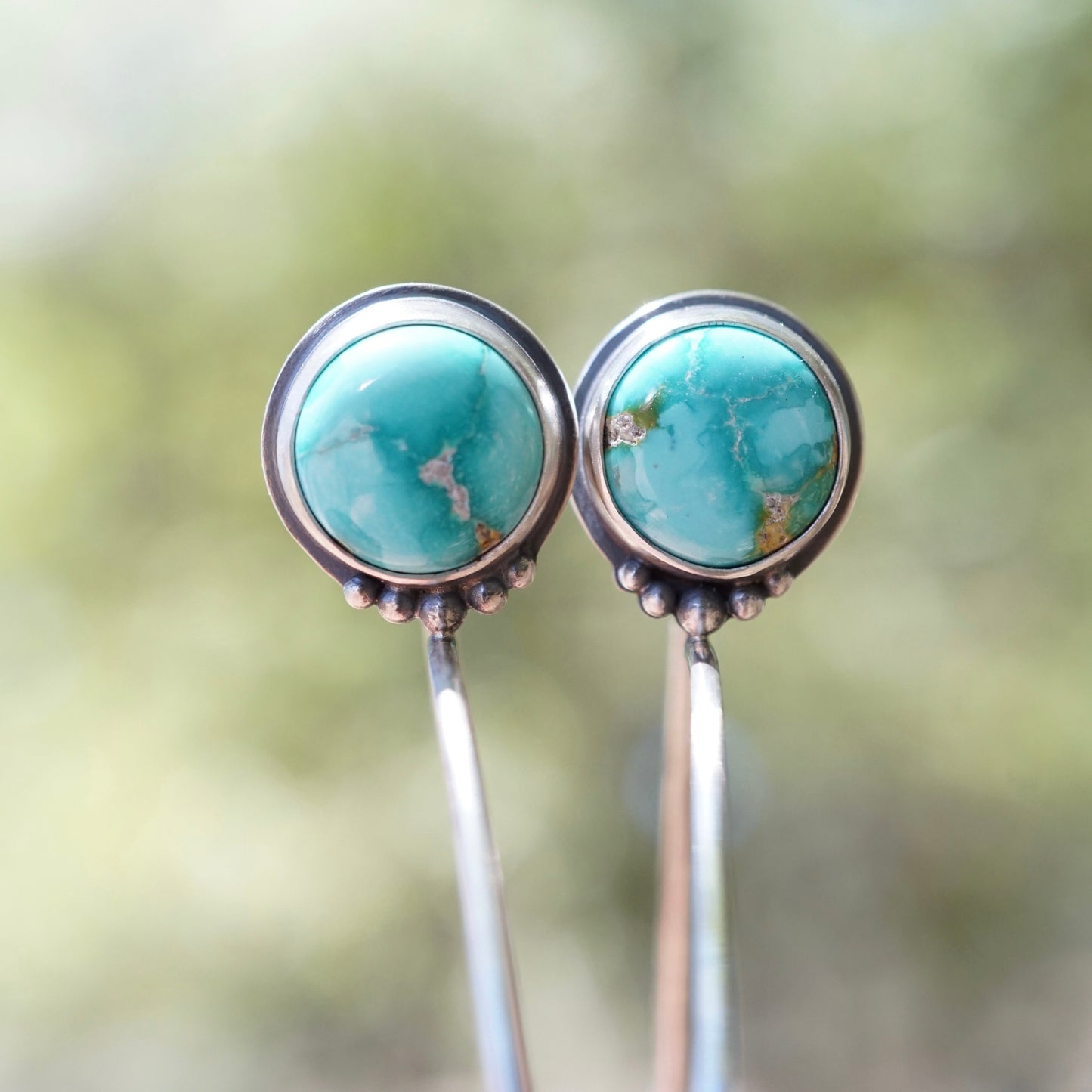 pastel blue verde valley turquoise hoops - Lumenrose