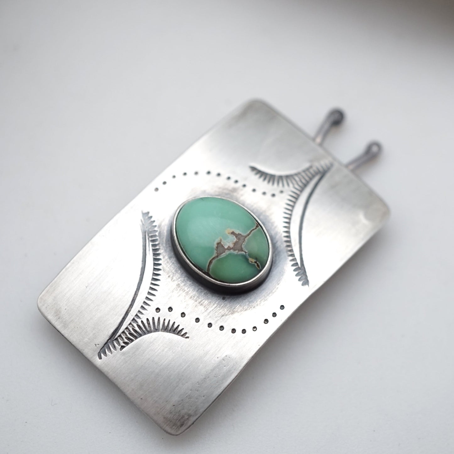 poseidon variscite hair barrette - Lumenrose