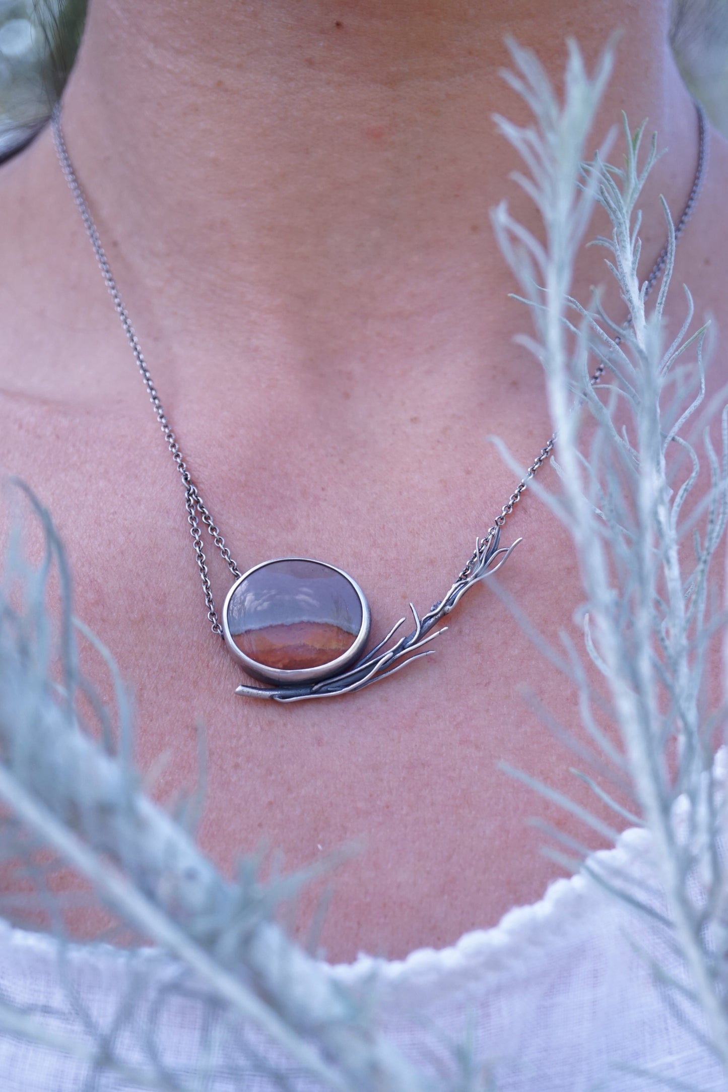 rabbitbrush + landscape jasper necklace - Lumenrose
