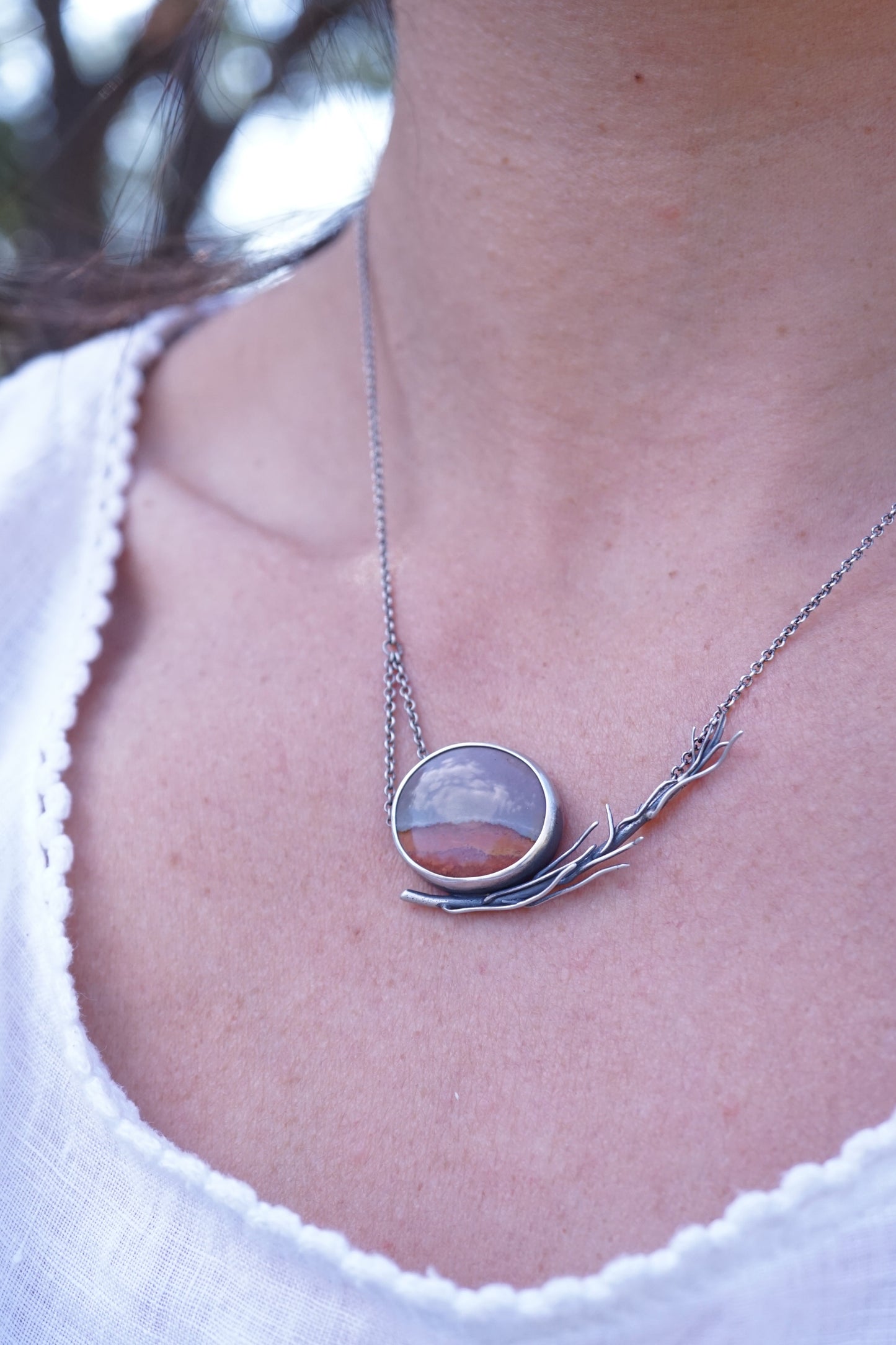 rabbitbrush + landscape jasper necklace - Lumenrose
