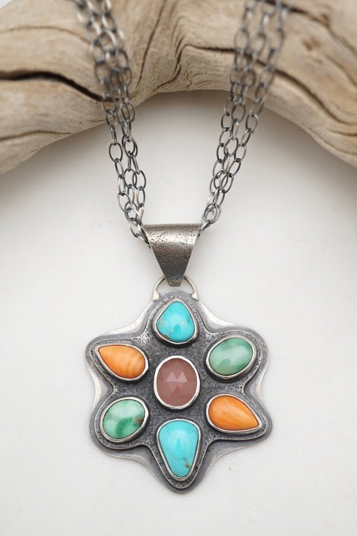 rainbow of stones necklace - Lumenrose