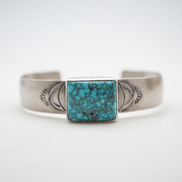 rectangle kingman turquoise cuff - Lumenrose