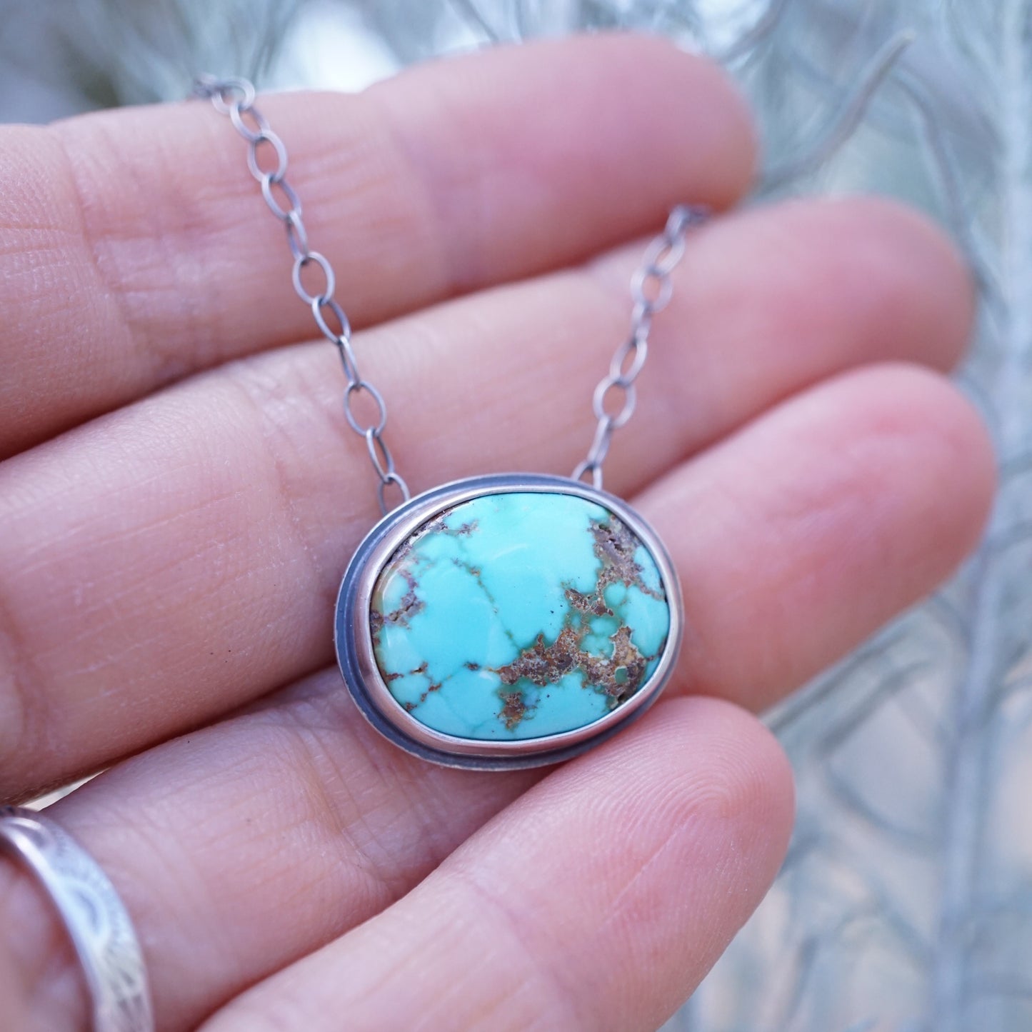royston turquoise oval necklace - Lumenrose