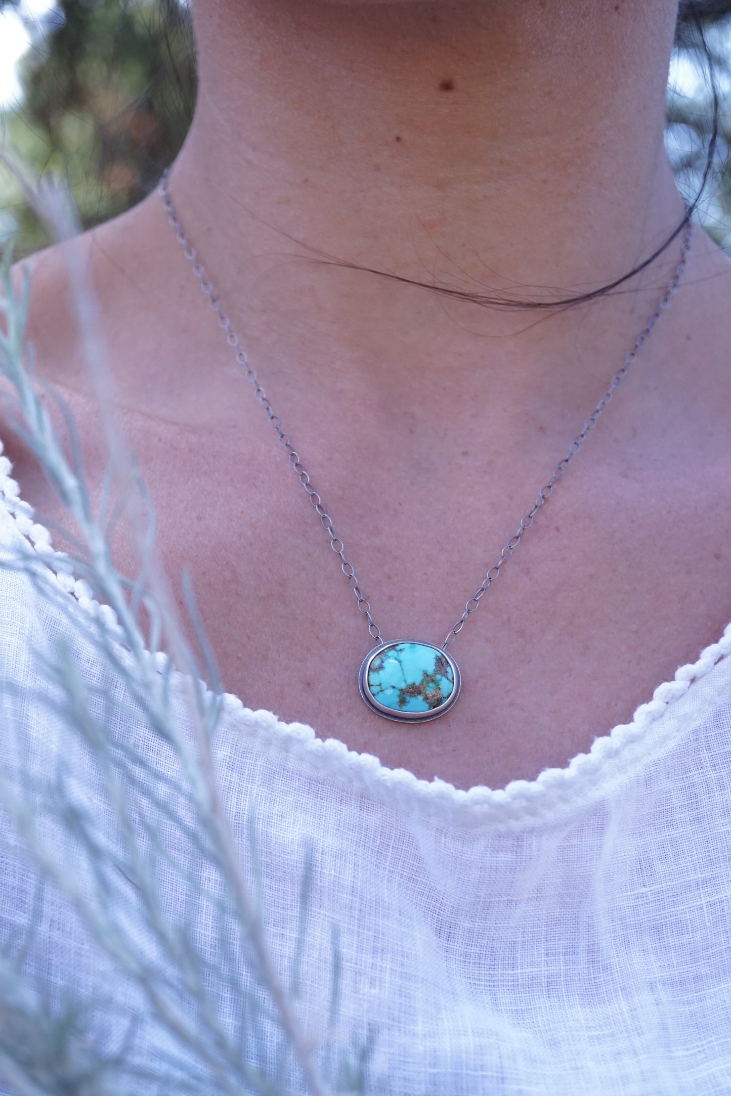 royston turquoise oval necklace - Lumenrose