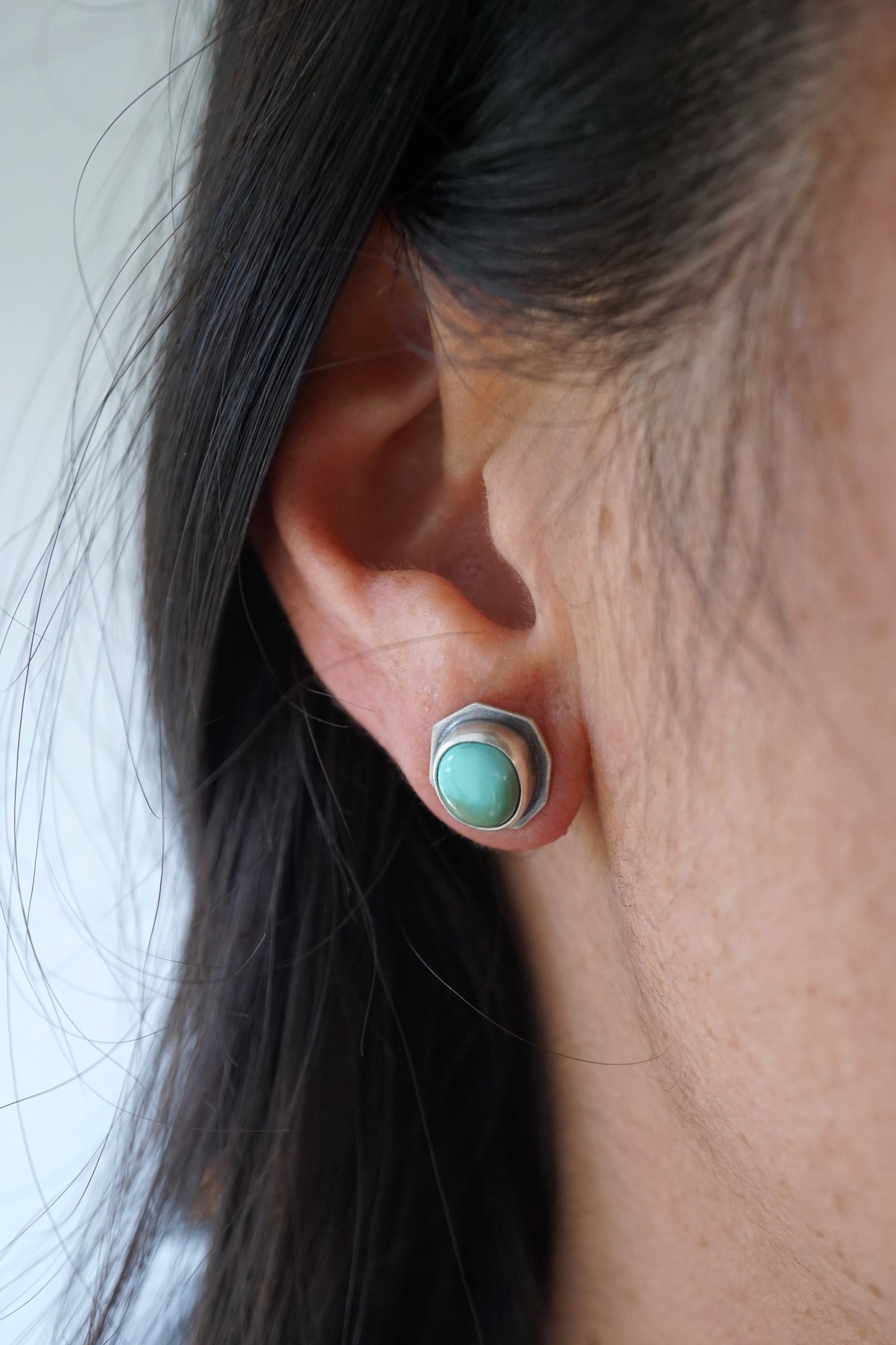 royston turquoise stud earrings - Lumenrose