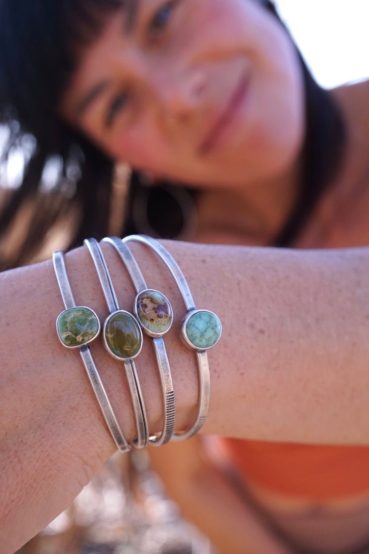 SHADES OF EARTH cuff - royston turquoise - Lumenrose