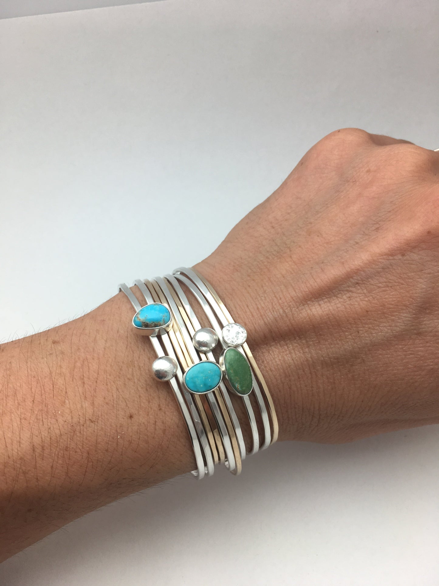 silver stacking cuffs- three styles, please read description - Lumenrose