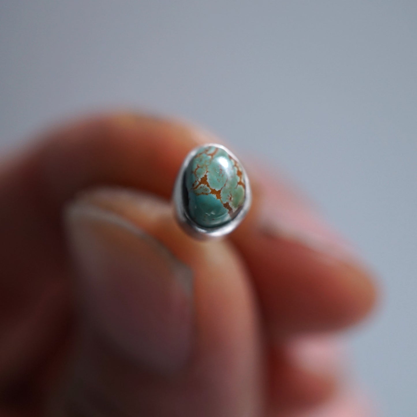 single turquoise stud earrings - Lumenrose