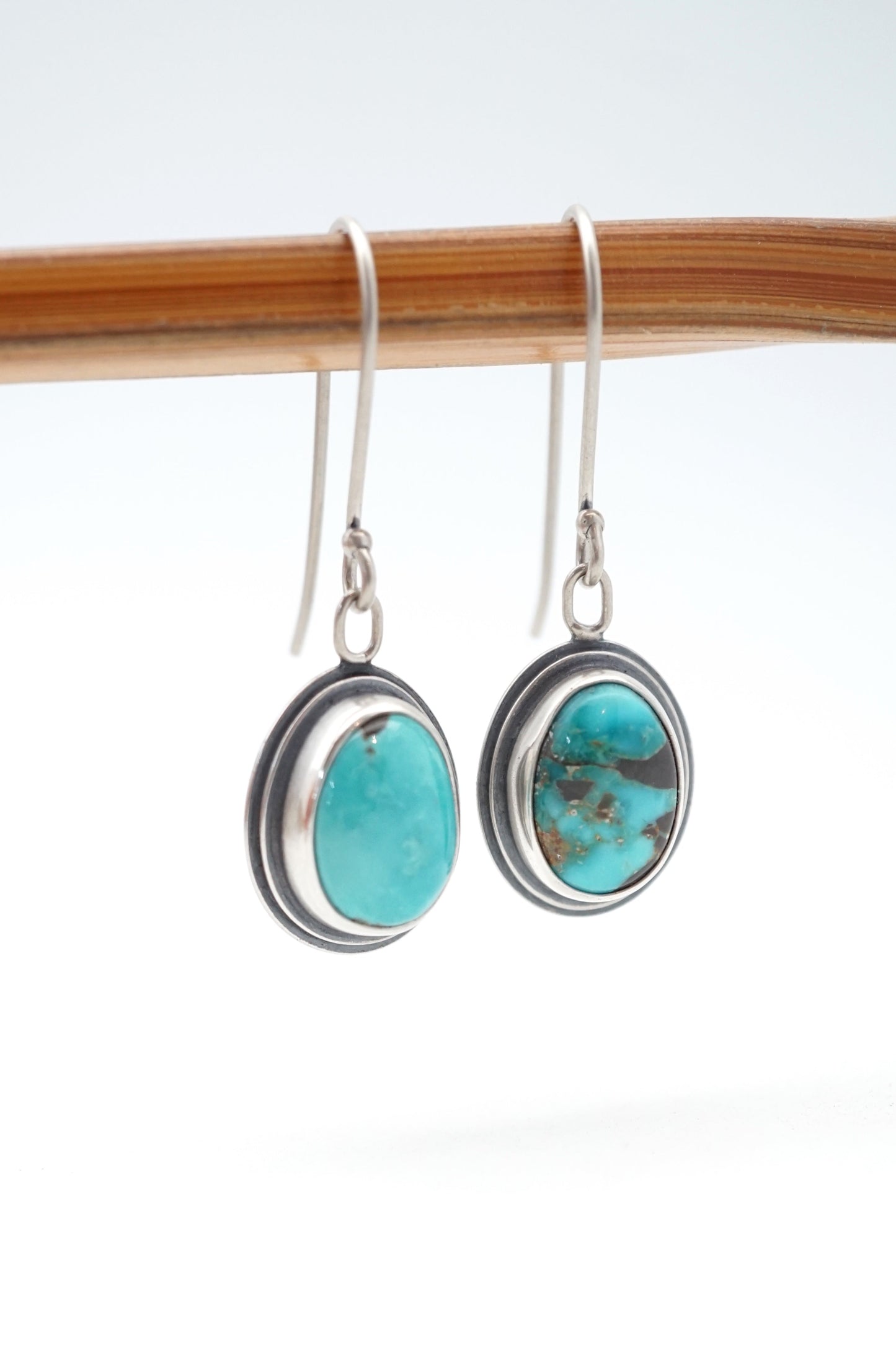 small carico lake turquoise dangle earrings - Lumenrose