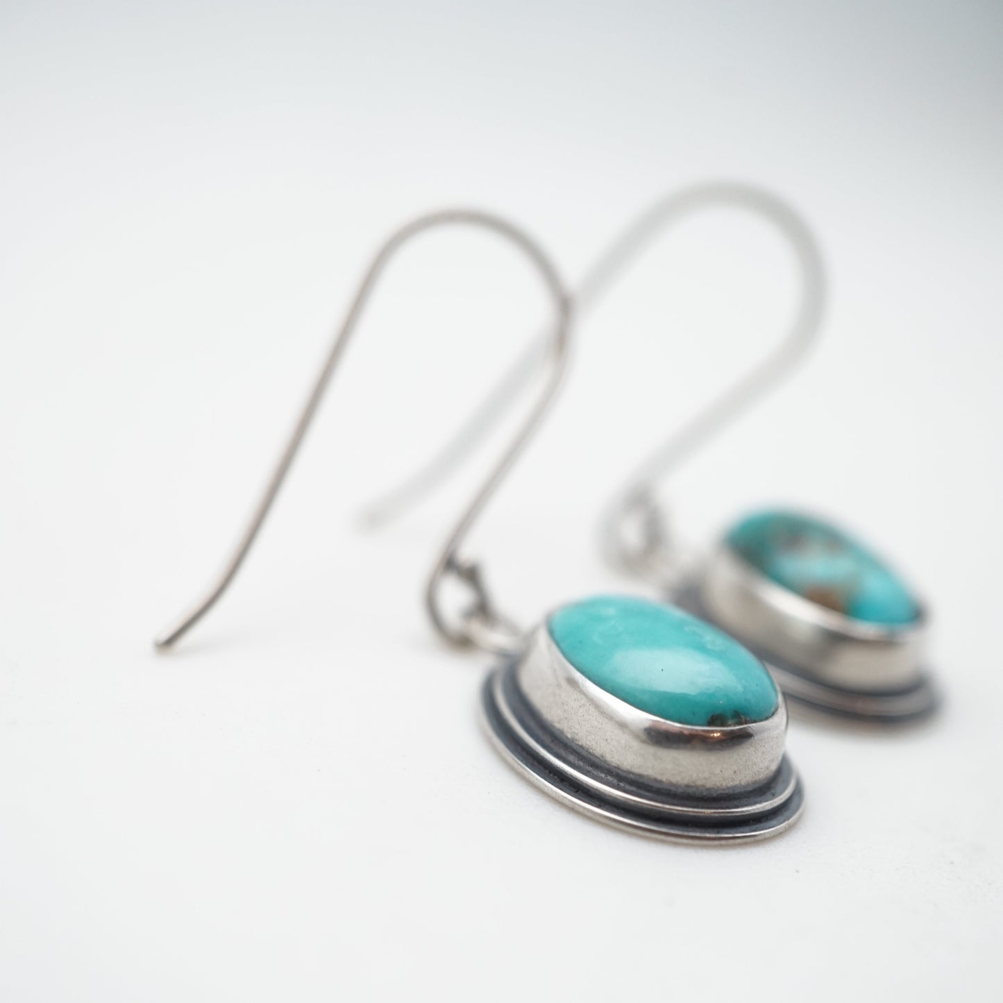 small carico lake turquoise dangle earrings - Lumenrose