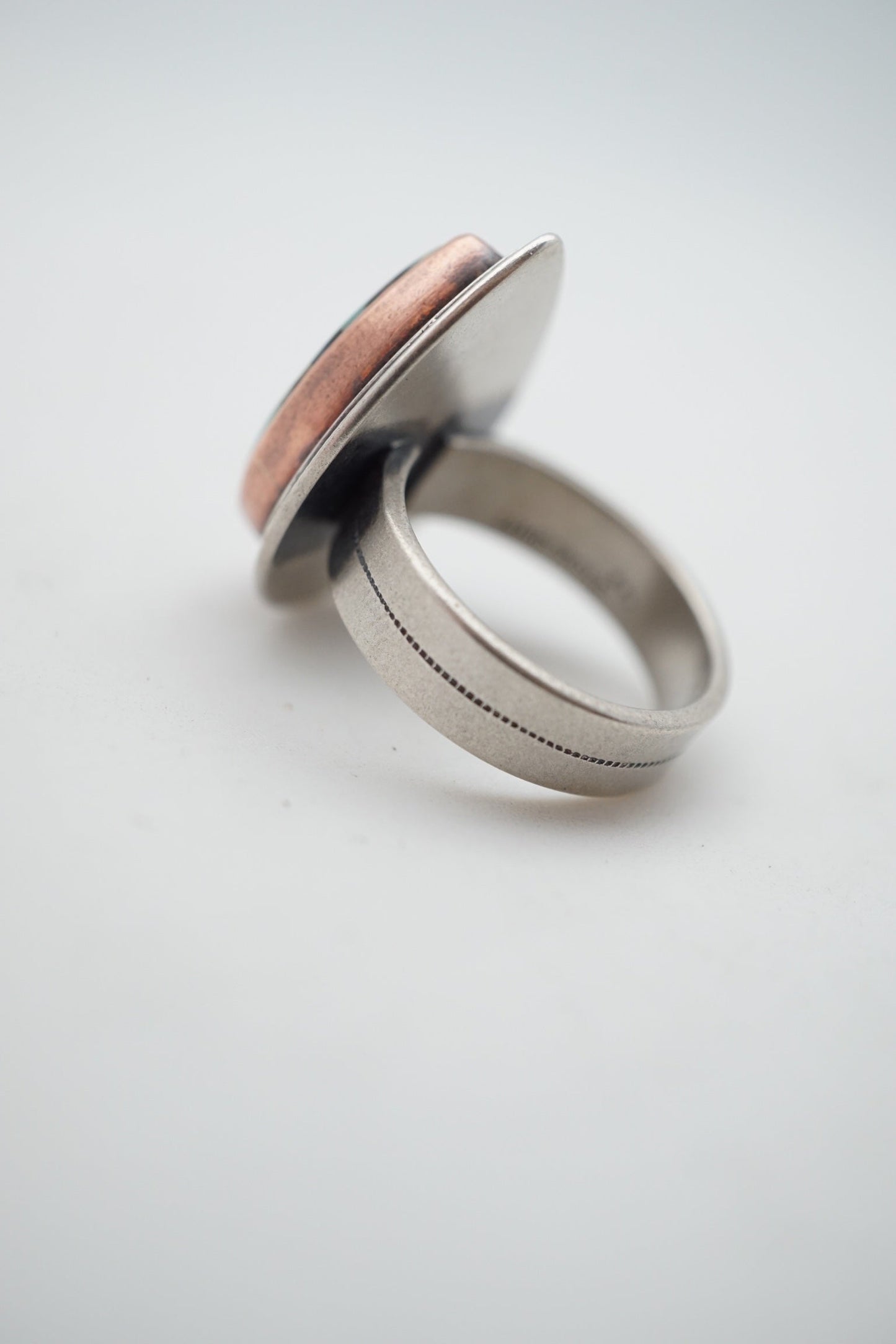 sonoran gold turquoise copper bezel ring made to order in your size - Lumenrose