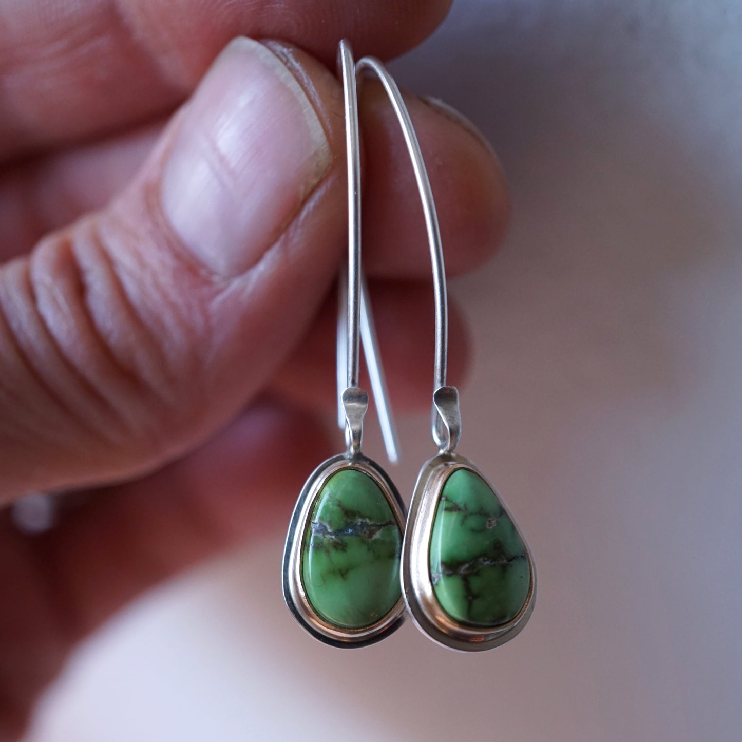 sonoran gold turquoise mini dangles - Lumenrose