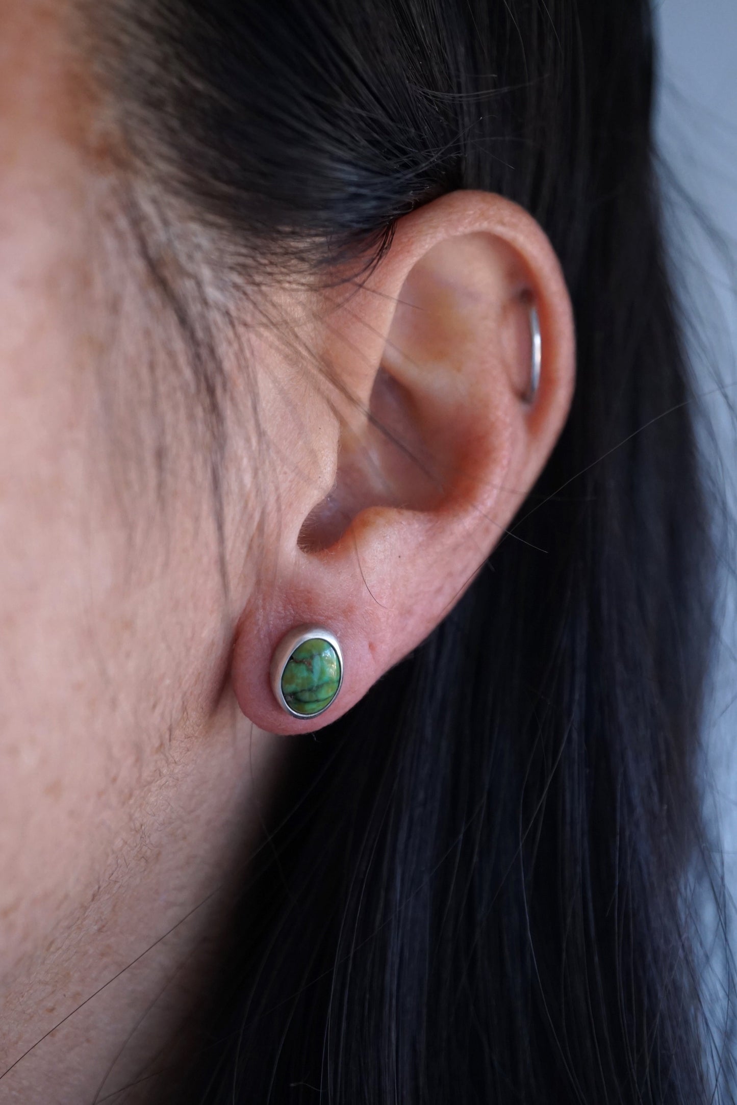 sonoran gold turquoise stud earrings #2 - Lumenrose