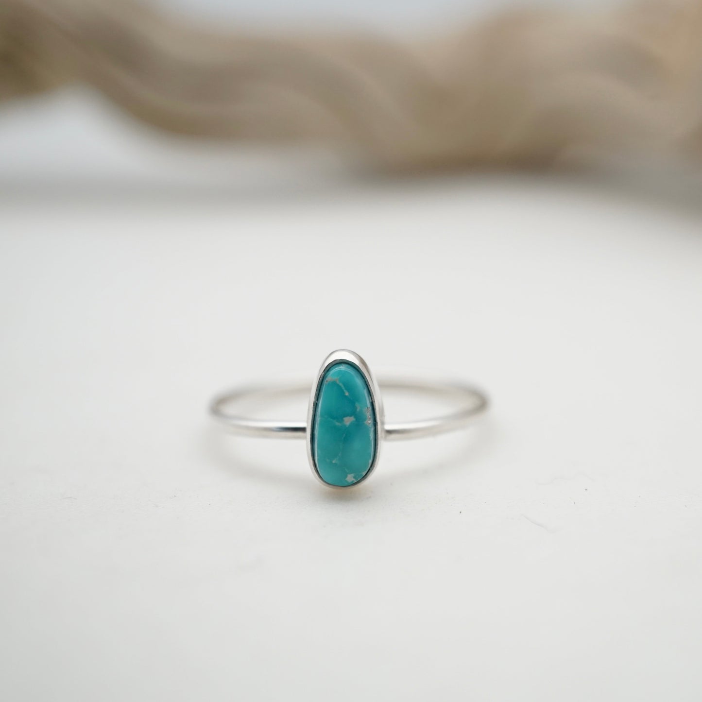 sonoran mountain turquoise simple stacker - size 9 - Lumenrose