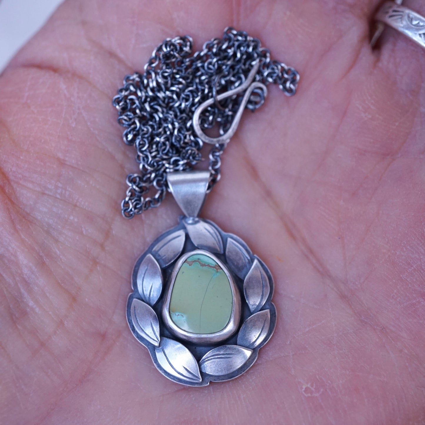 spring leaves necklace - reduced price for stone flaw - Lumenrose